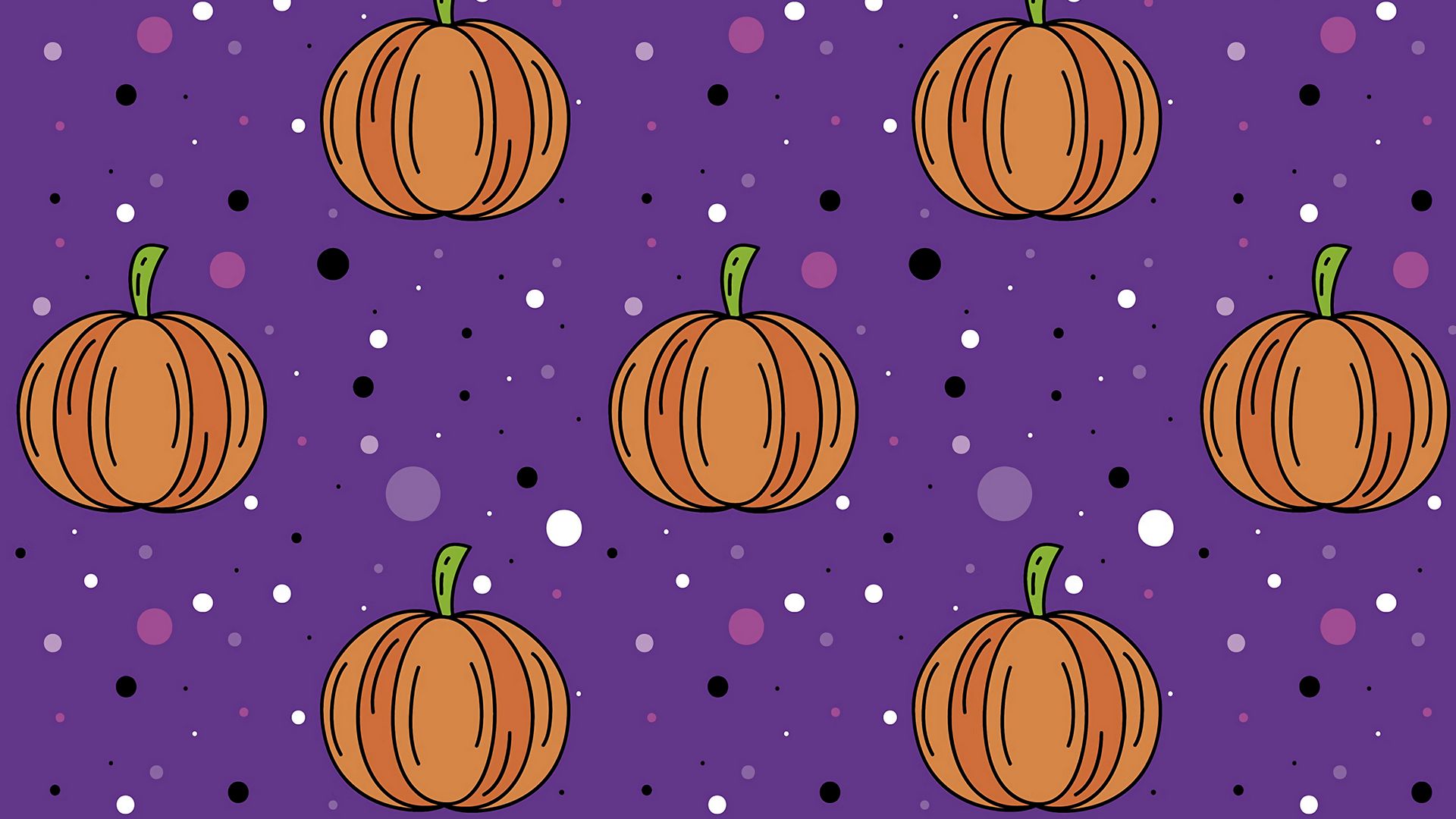 Download wallpaper 1920x1080 pumpkin, pattern, art, dots, colorful full hd, hdtv, fhd, 1080p HD background