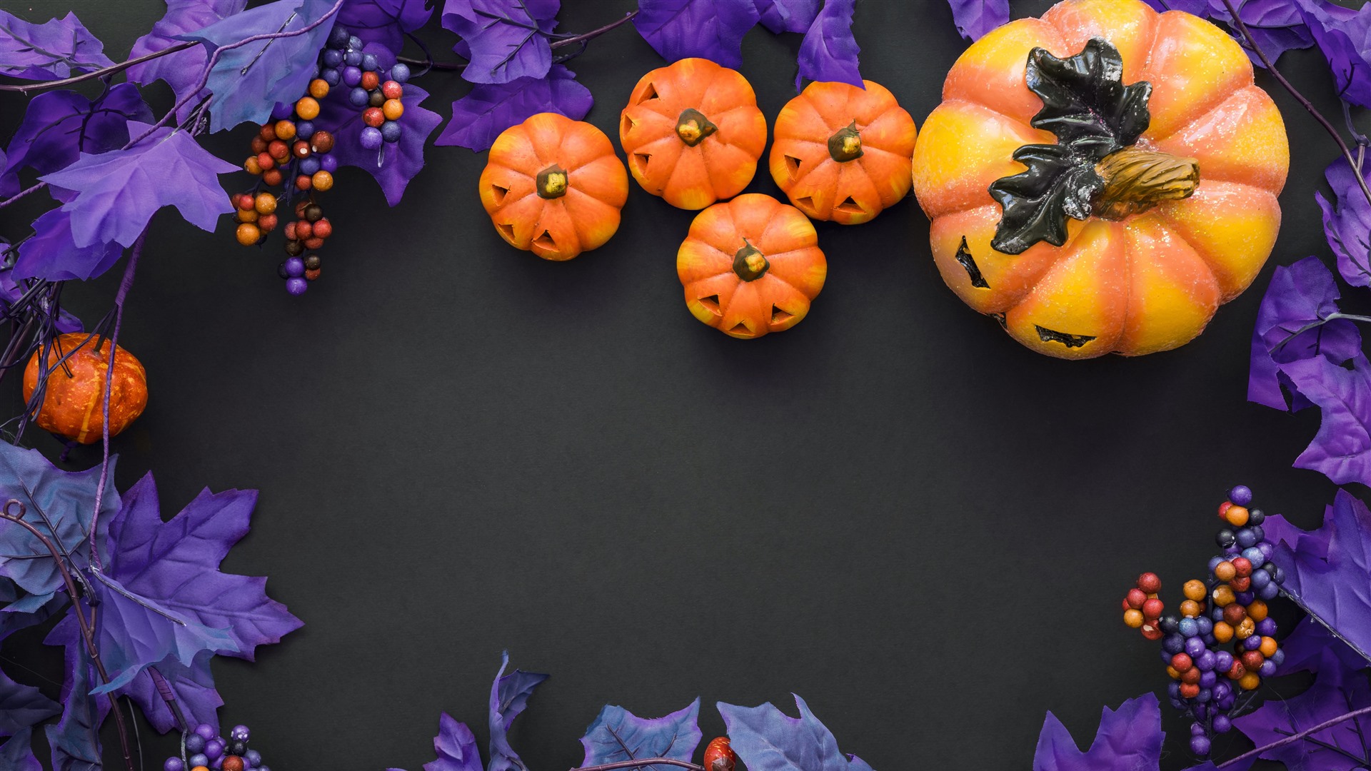 Wallpaper Halloween, pumpkin, berries, decoration 5120x2880 UHD 5K Picture, Image