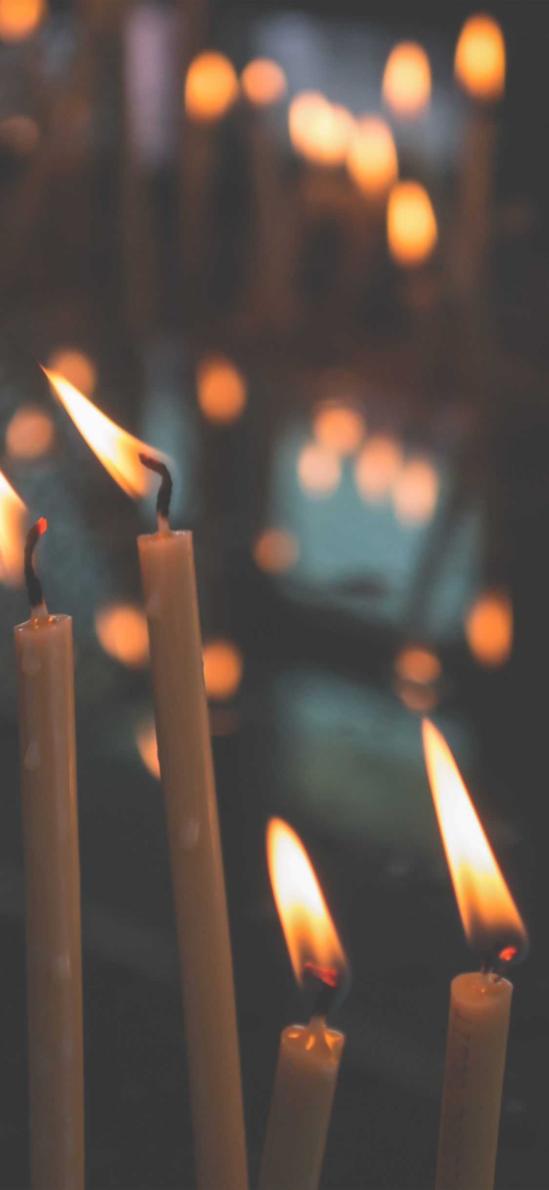 iPhone X wallpaper. bokeh candle light nature