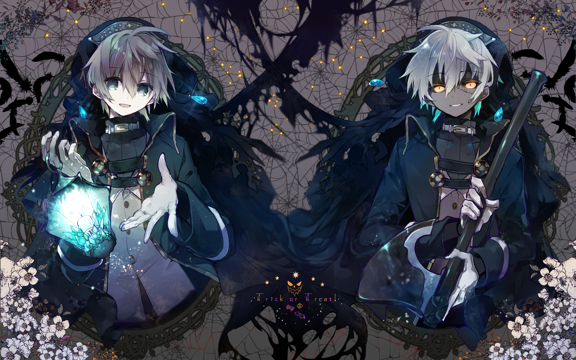 Halloween Shadows: Original Anime HD Wallpaper Magic