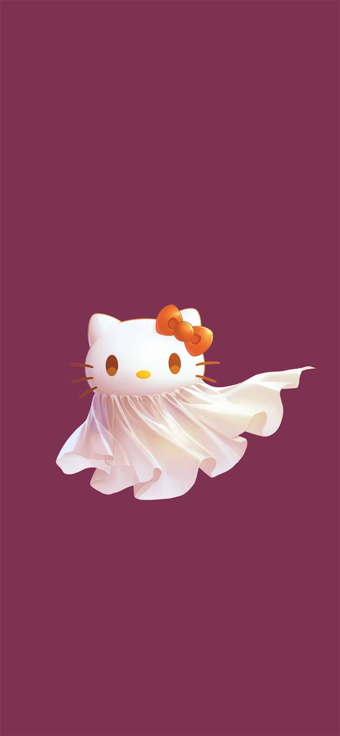 Hello Kitty Ghost Aesthetic Halloween Wallpaper