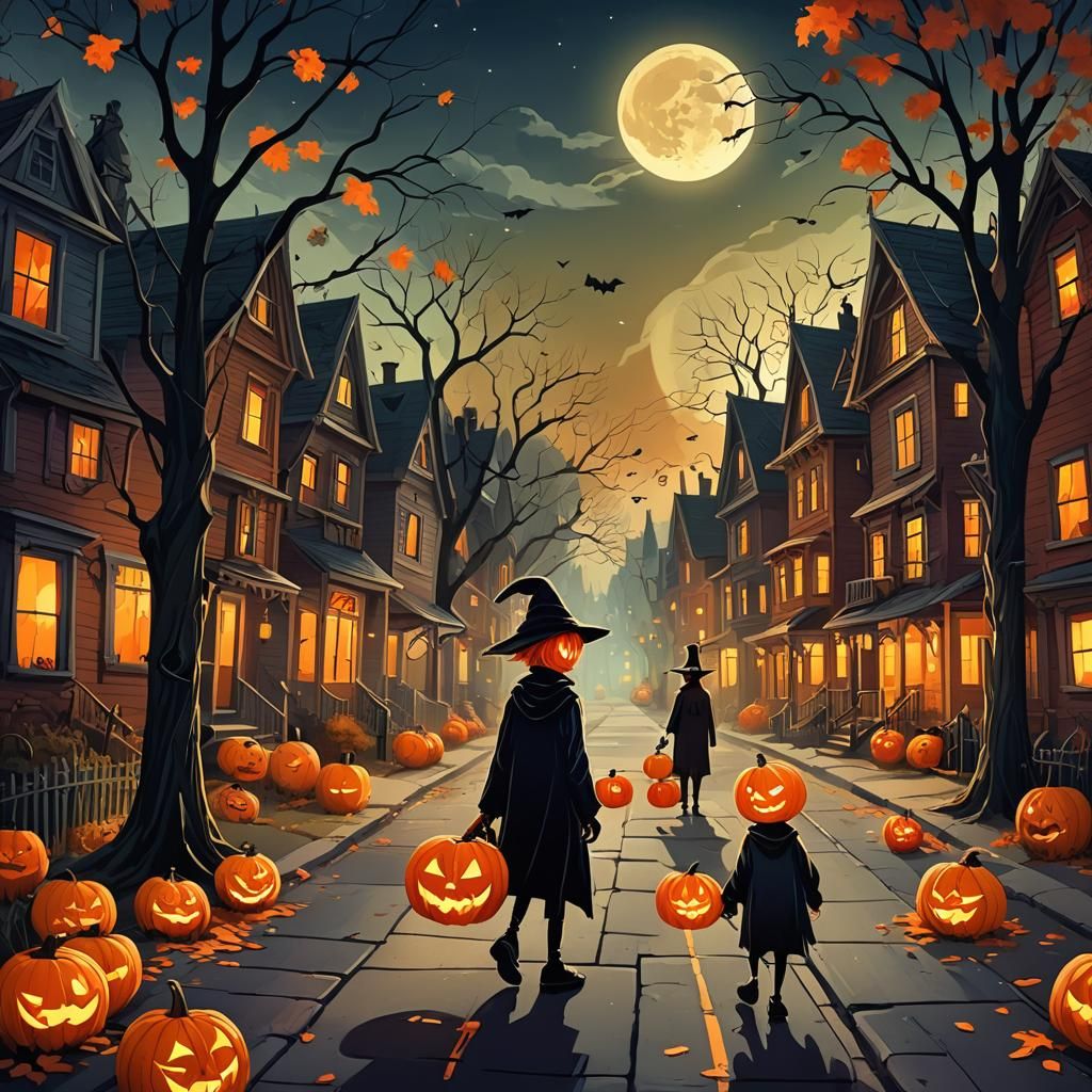 Cartoon Character Halloween Character Trick Or Tr