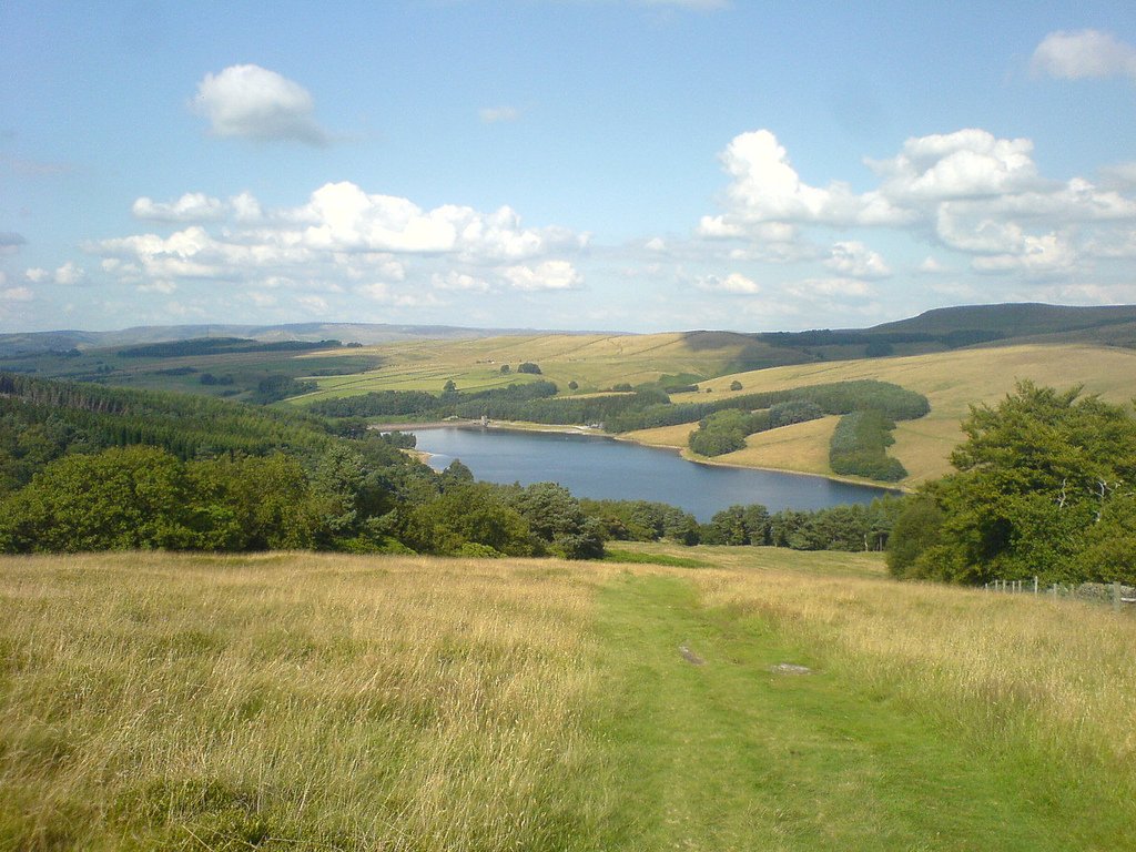 Shining Tor from Errwood Reservoir. Mud and Routes