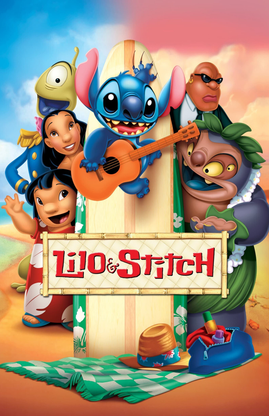 AA2717 Lilo & Stitch Film By Chris Sanders 2002 Crew Movie Poster 11x17