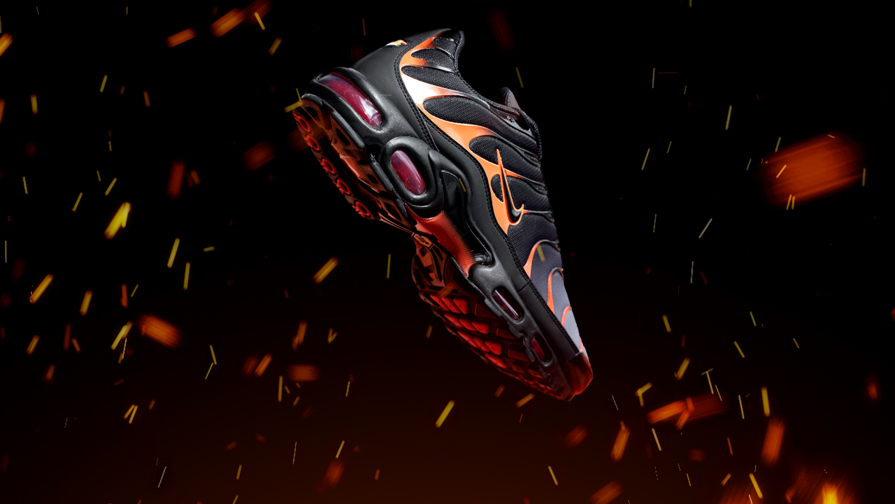 The Red Hot Nike TN Air Max Plus Black Orange Is Available Now!