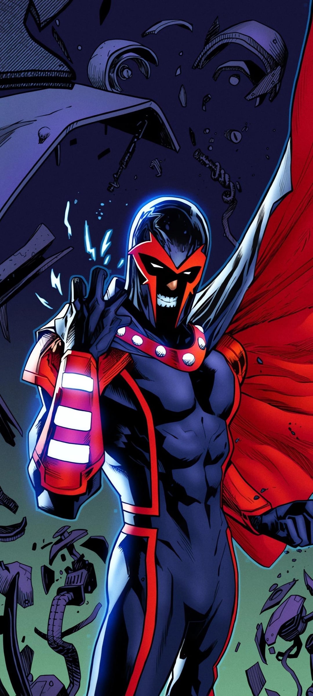 X Men, Magneto Wallpaper (by Dan Mora) [1366x3034]