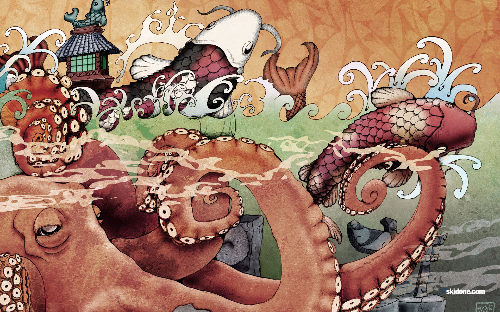 Wallpaper Woman in Red Dress Lying on Bed, Background Free Image