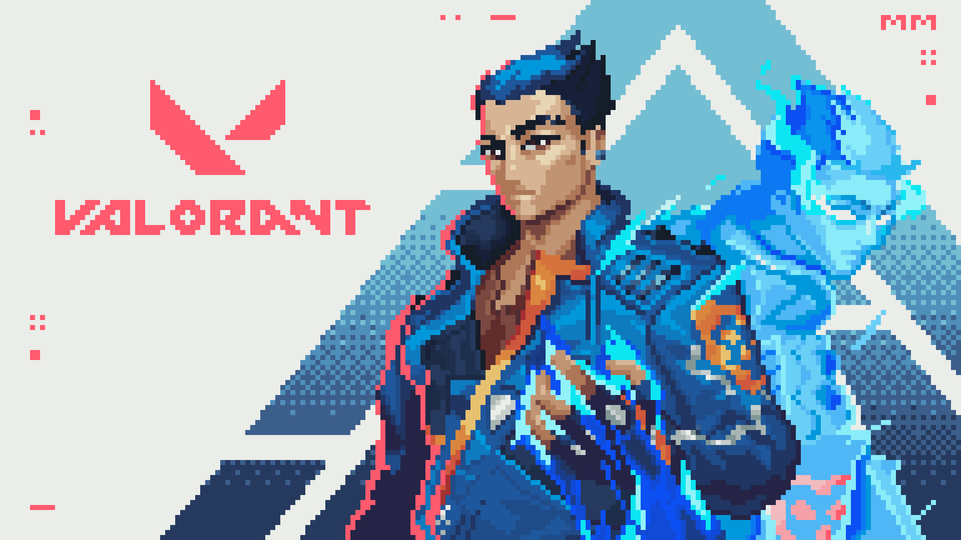 CreativeChonker Pixel Art 1920x1080 px Made in Aseprite Please feel free to use it as a wallpaper. #valorant #valorantpixel #pixelart #pixelartist bit bitart #art #artist #digitalart #digitalartist #yoru #riot #