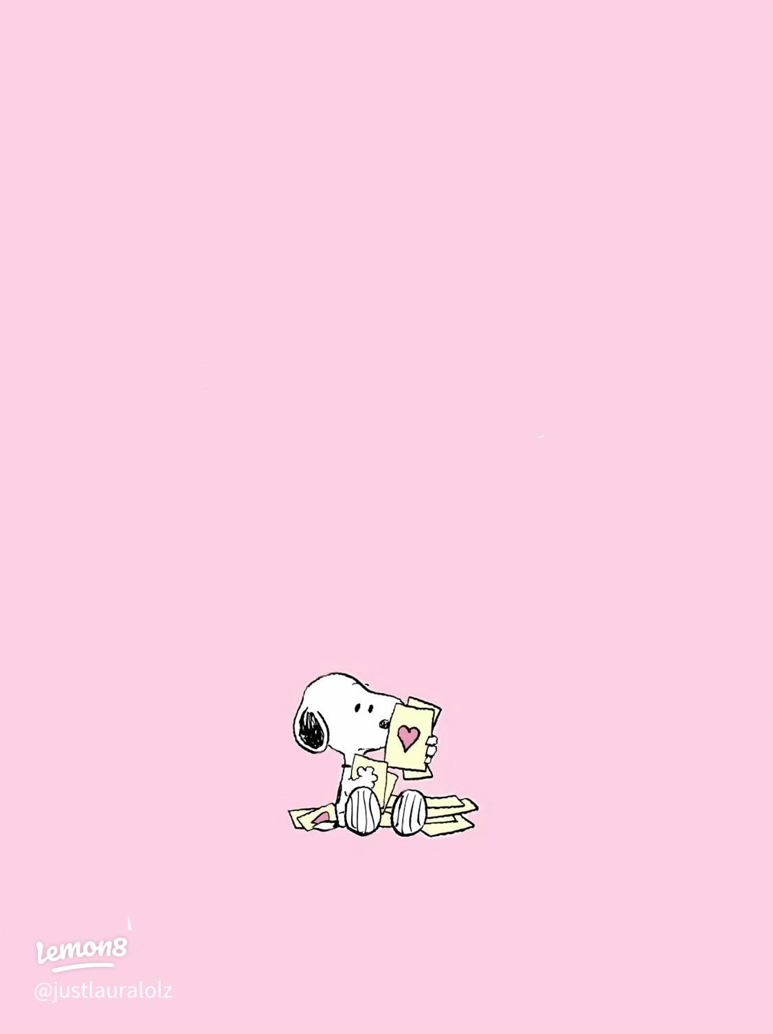 Adorable Snoopy Valentine's Day Wallpaper for Your Shuffle Effect