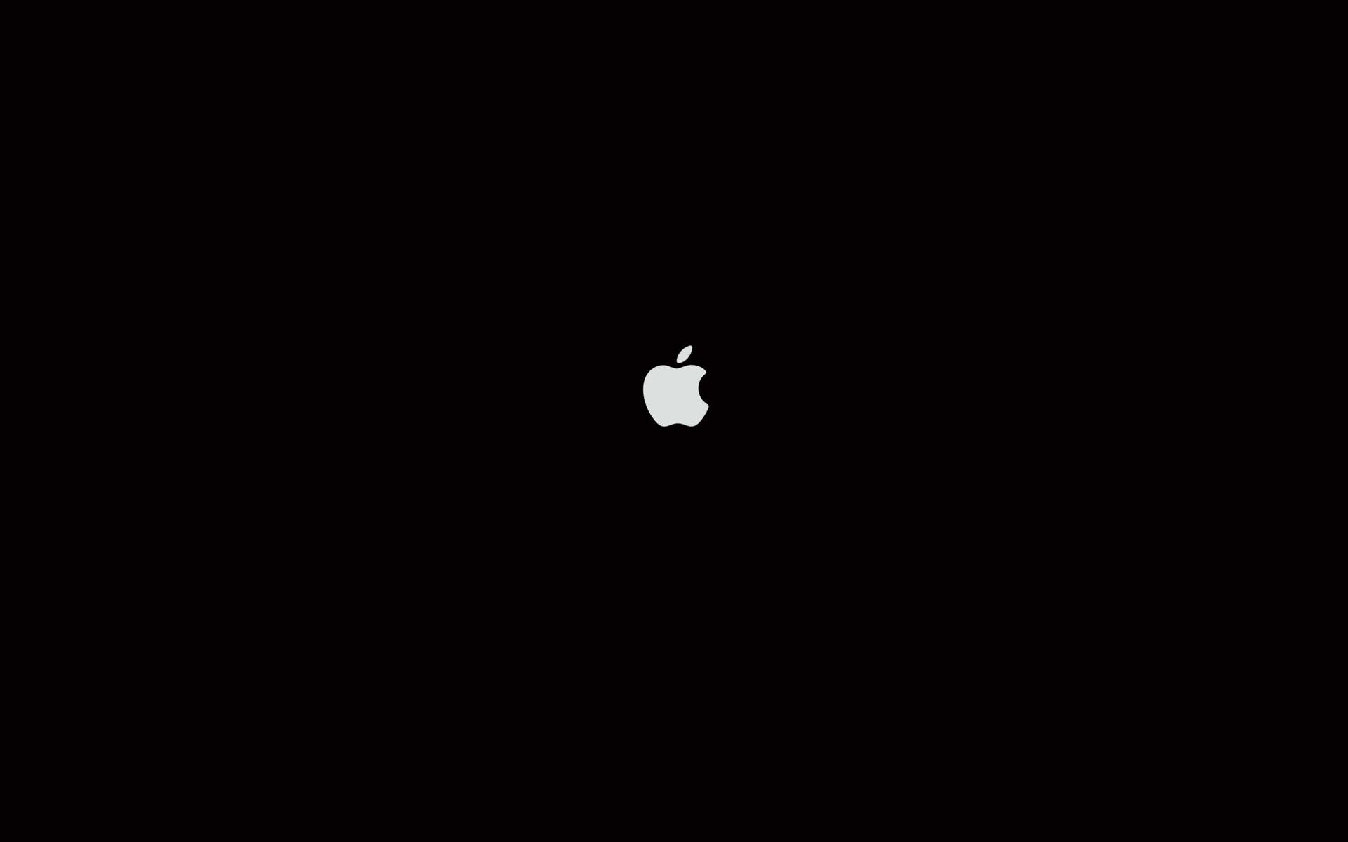 Download Plain Black And White Apple Logo Wallpaper