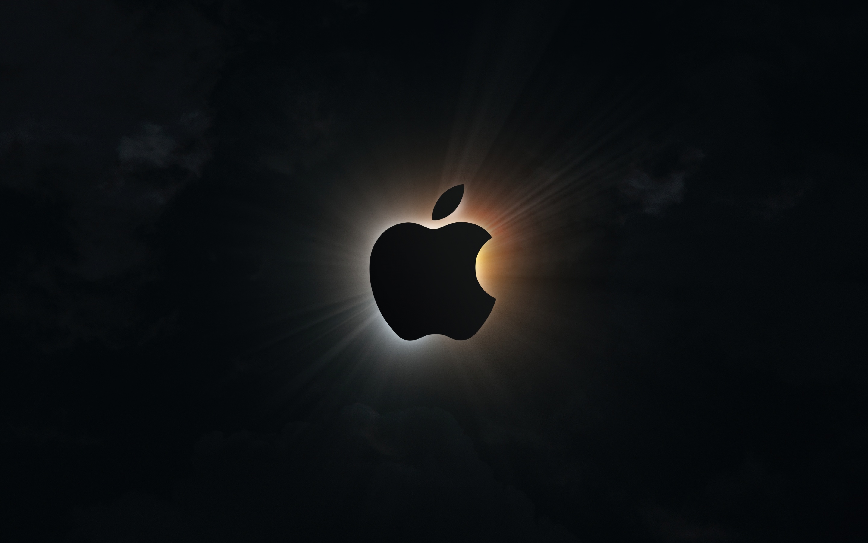 Apple logo Wallpaper 4K, Silhouette, Eclipse