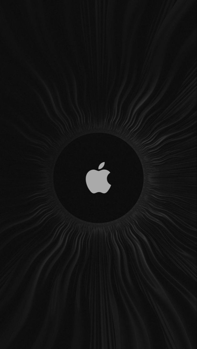 Apple Logo Wallpaper. Black and White Photo
