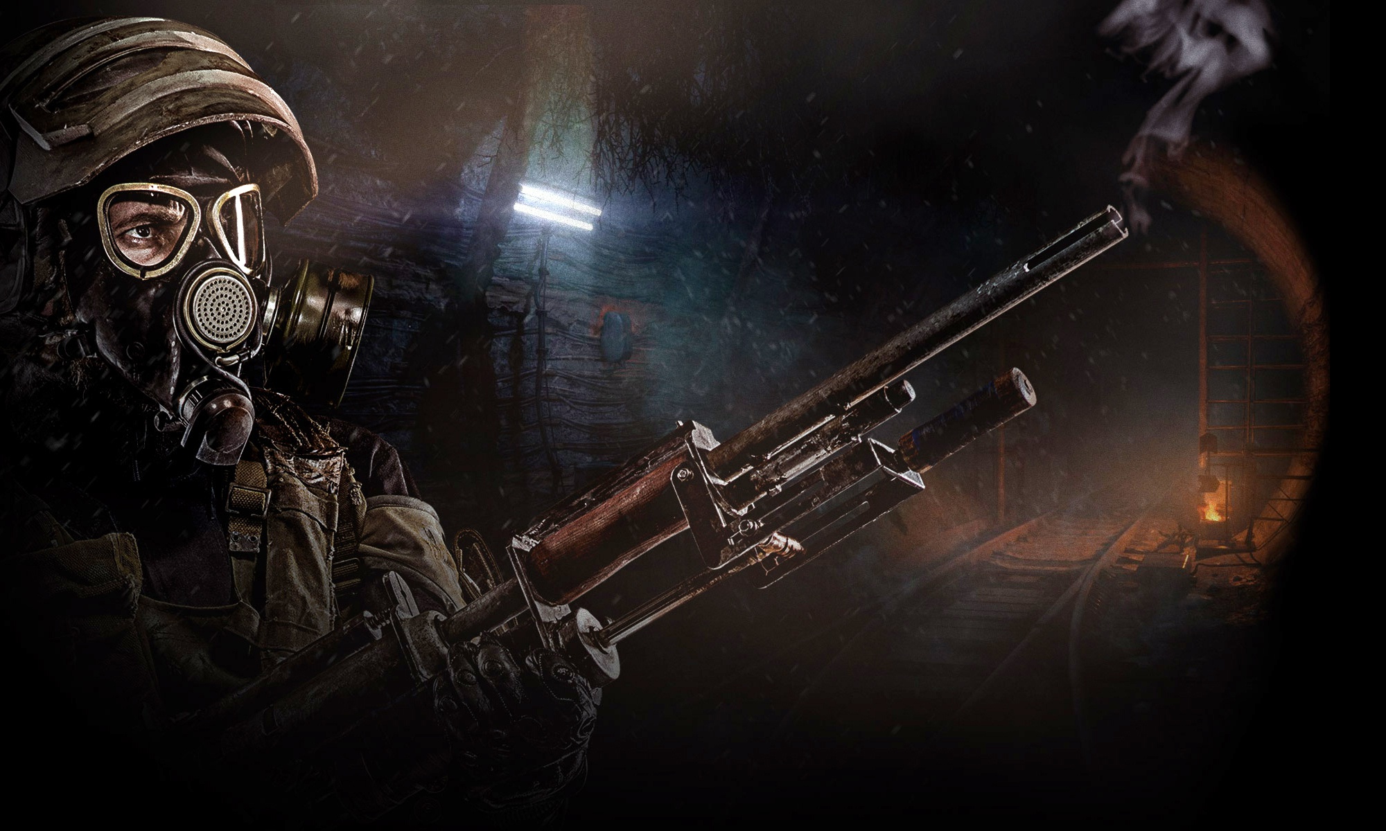 Wallpaper road, look, weapons, metro, the game, radiation, art, soldiers for mobile and desktop, section игры, resolution 2000x1200
