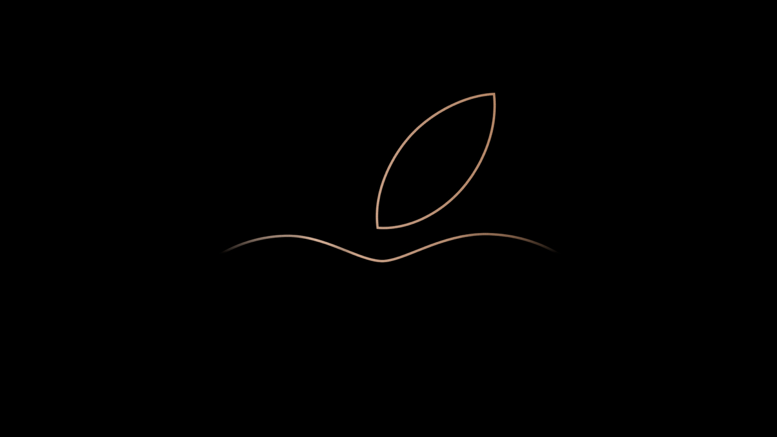 Download Apple Logo, Apple, Logo, Minimal, Dark, Minimalistic Wallpaper in 2560x1440 Resolution