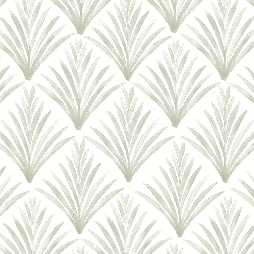 Modern Peel And Stick Wallpaper Geometric 17.3''×78.8'' Leaf Wall Paper Light Green White Wallpaper Boho Self Adhesive Removable Wallpaper Bedroom Contact Paper For Cabinets And Drawers Decor Vinyl