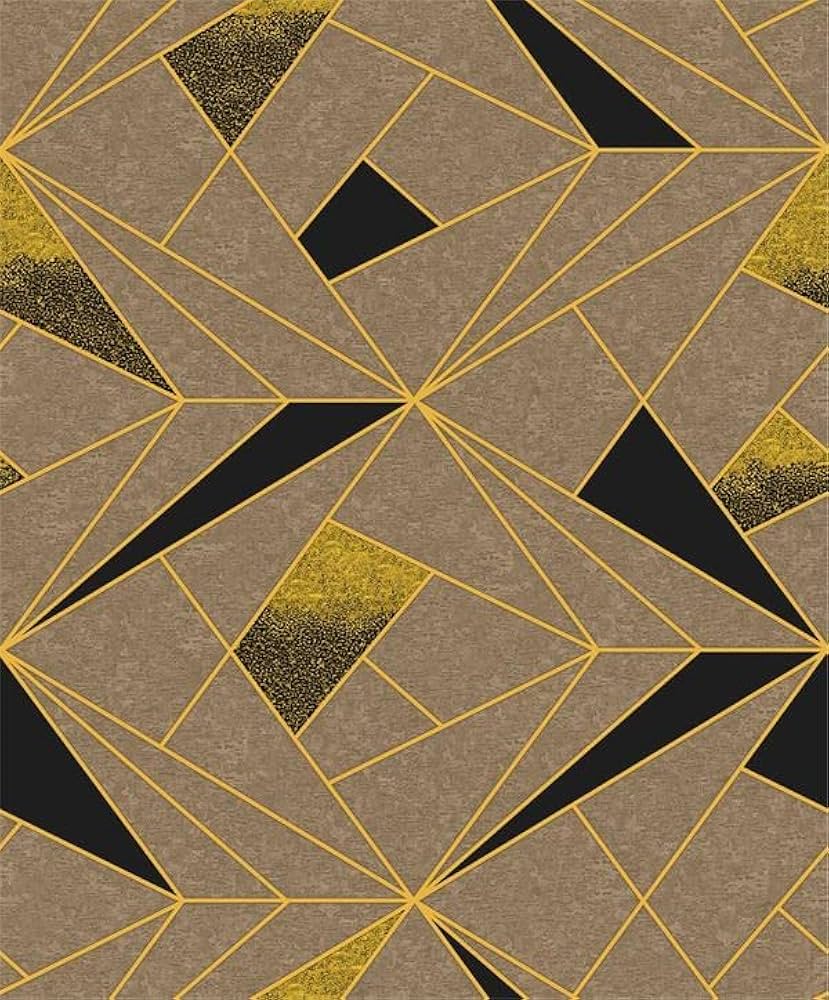 Abstract Green Leaves With Gold Lines Wallpaper, Luxury Emerald Peel & Stick Wall Mural