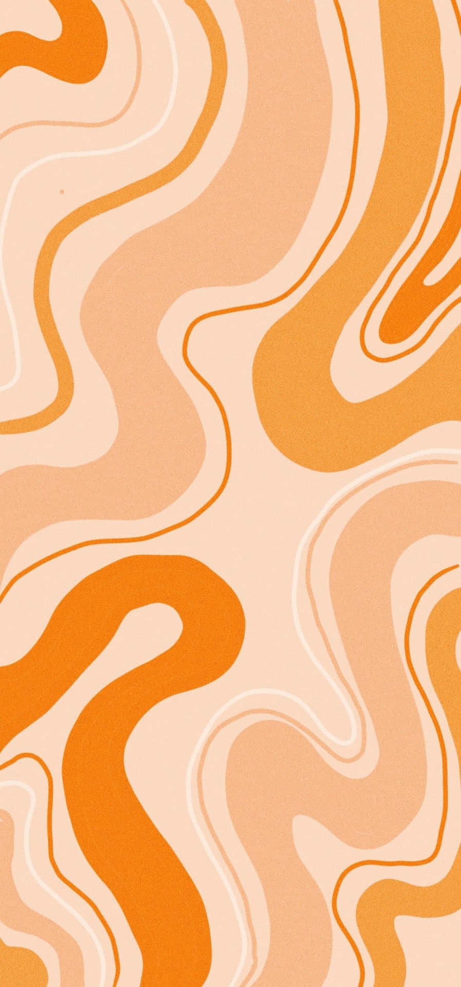Download Light Orange Aesthetic Wavy Pattern Wallpaper