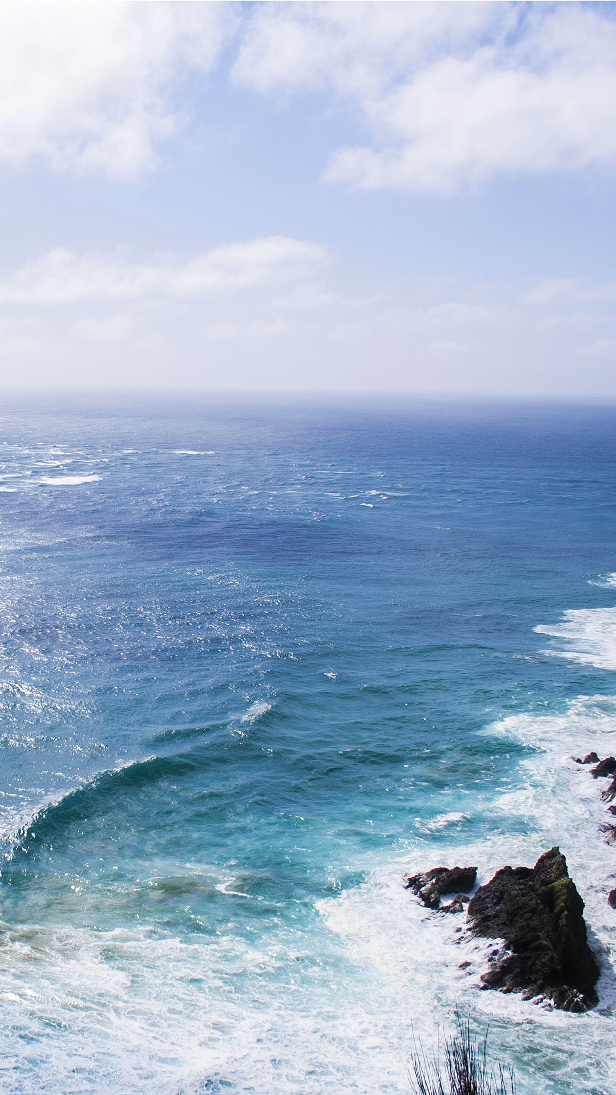 iPhone X wallpaper. nature sea blue wave ocean deep rock