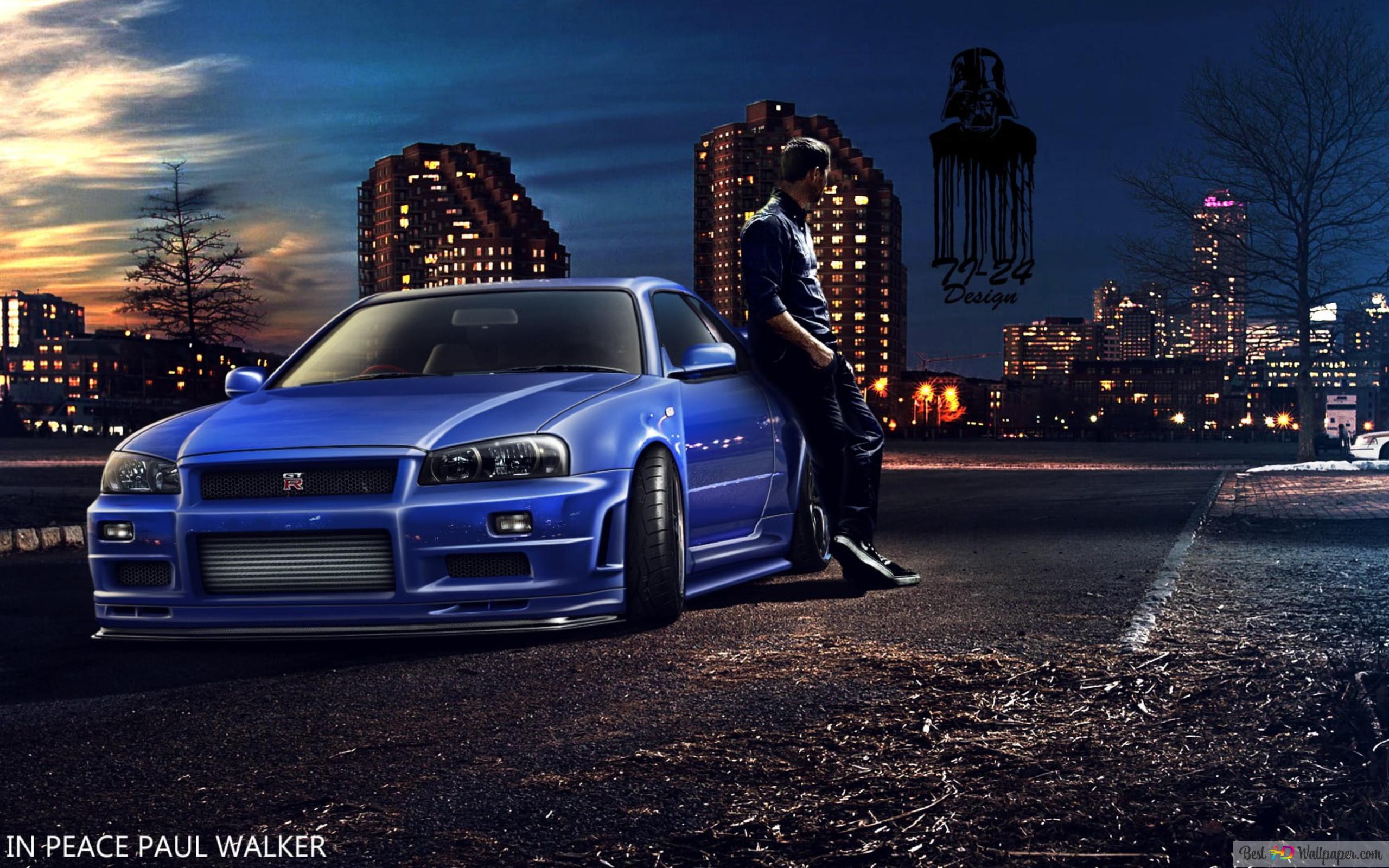 Nissan Skyline Gt R R34 Paul Walker 4K Wallpaper Download