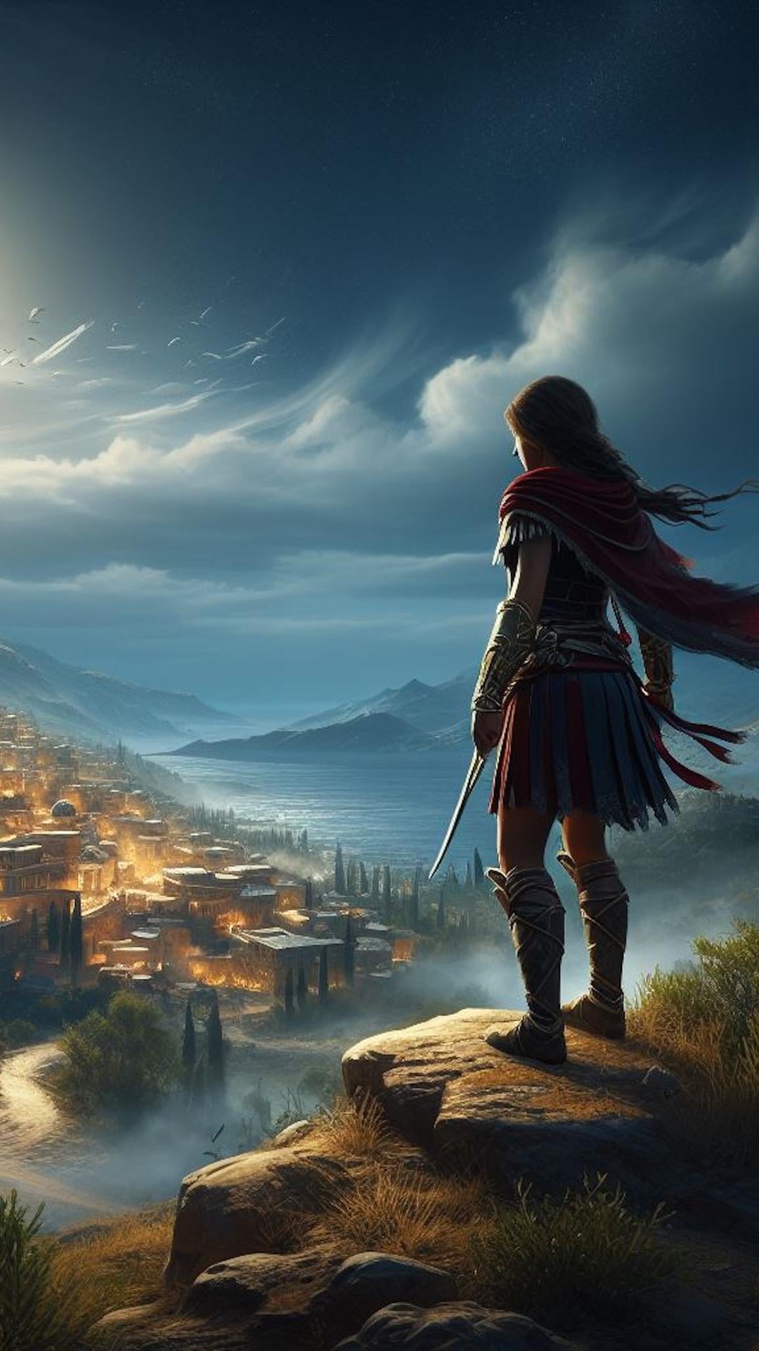 The Misthios AI wallpaper inspired by Assassin's Creed Odyssey