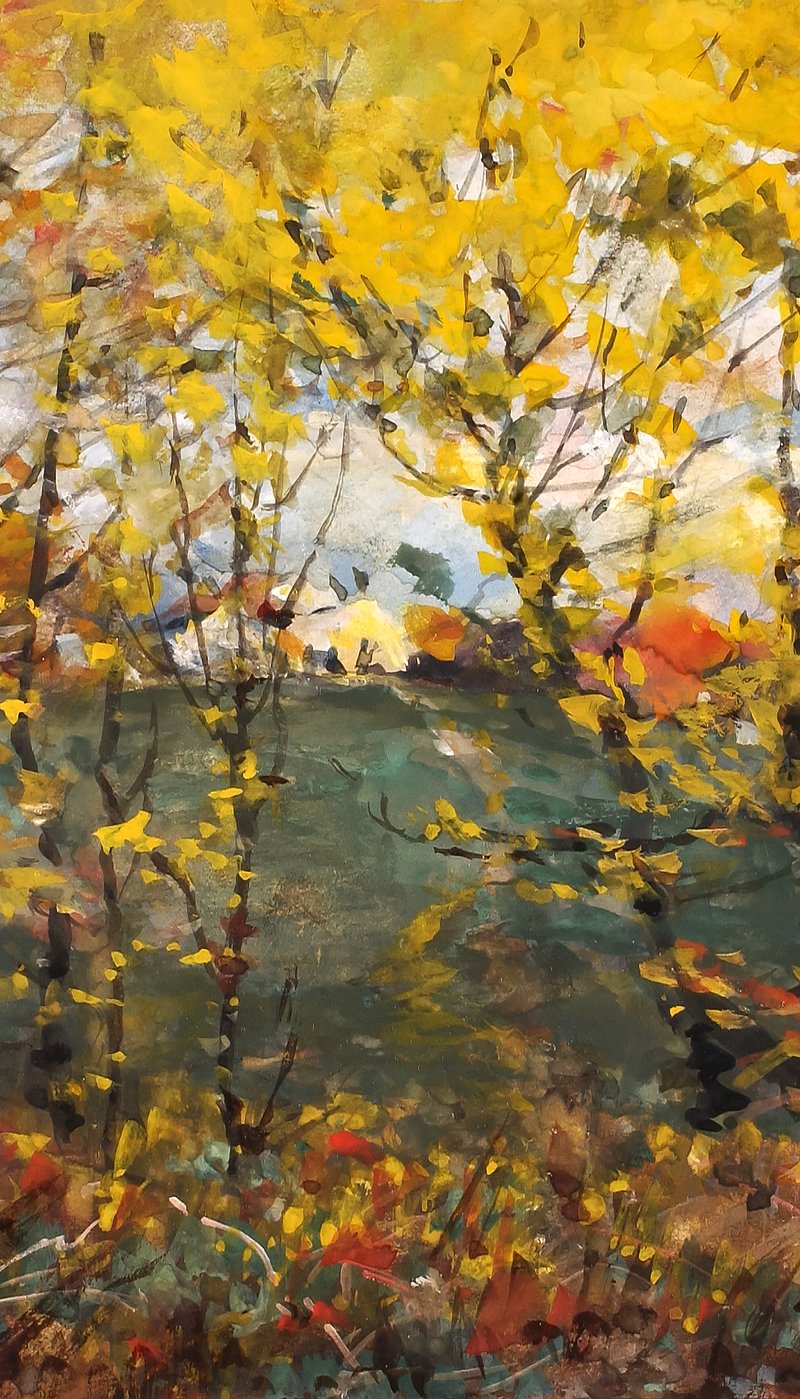 Vintage Autumn forest HD wallpaper. Free Photo Illustration