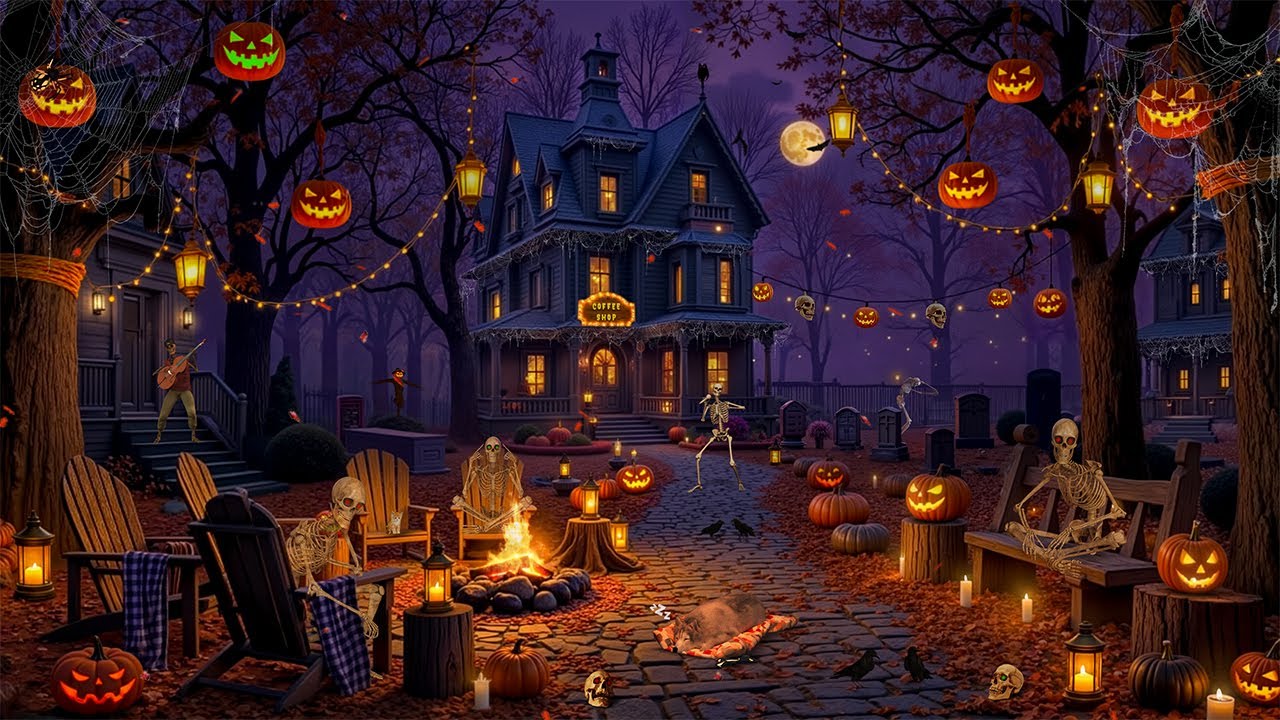 Haunted Coffeehouse Halloween Ambience