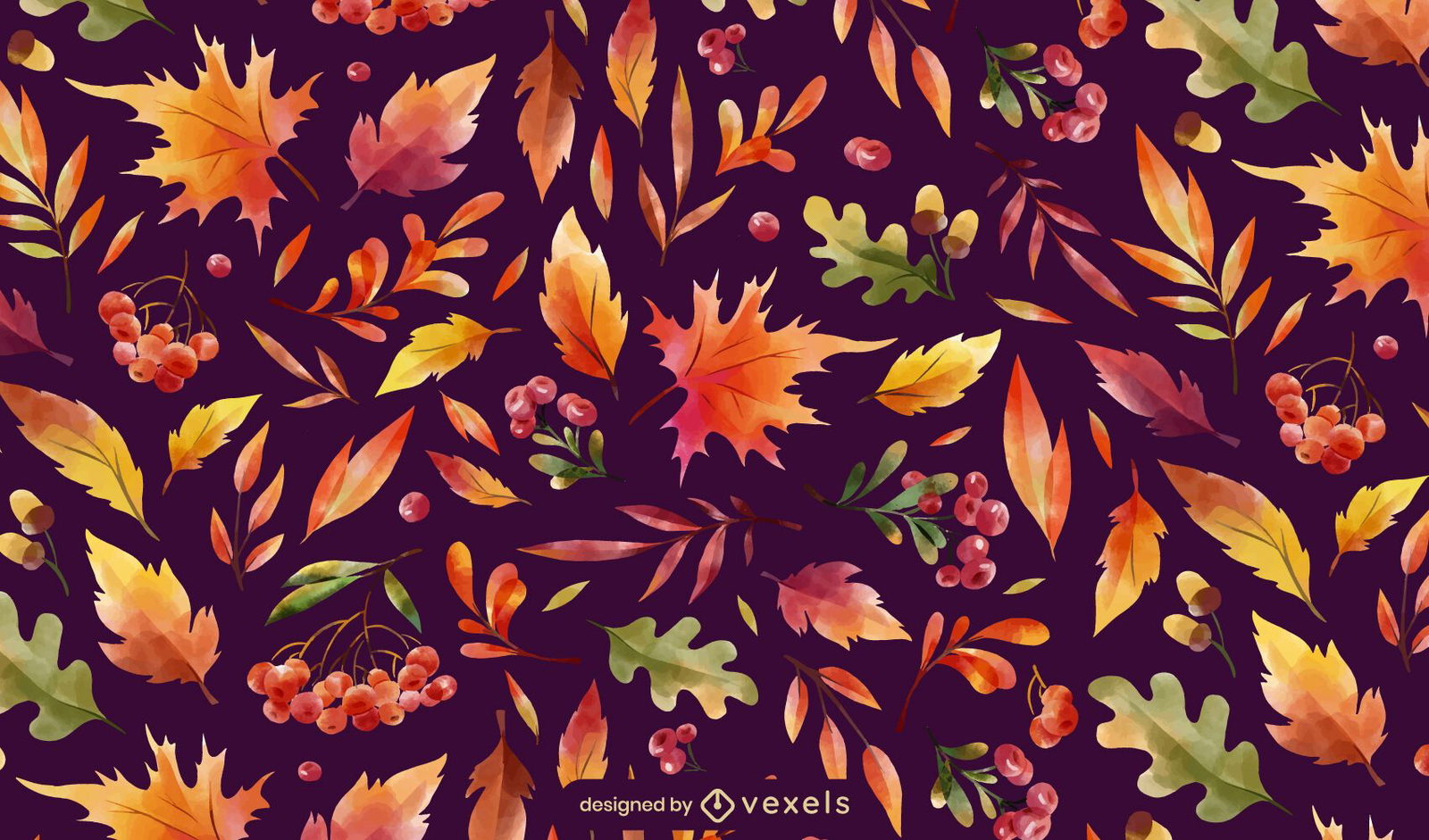 Autumn Season Leaves Pattern Design Vector Download