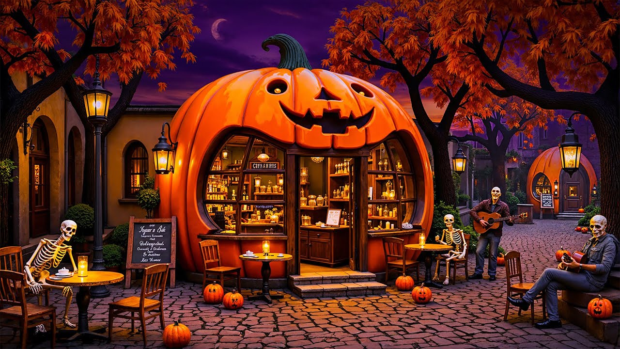 Cozy Pumpkin Cafe Ambience
