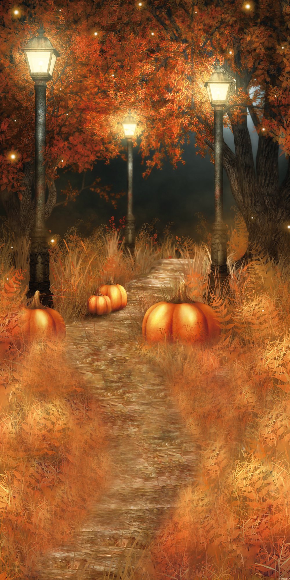 Amazon.com, FiVan Halloween Backdrop Wallpaper Decors Children Photo Background Party Decorations Pumpkin And Street Lights XT 269