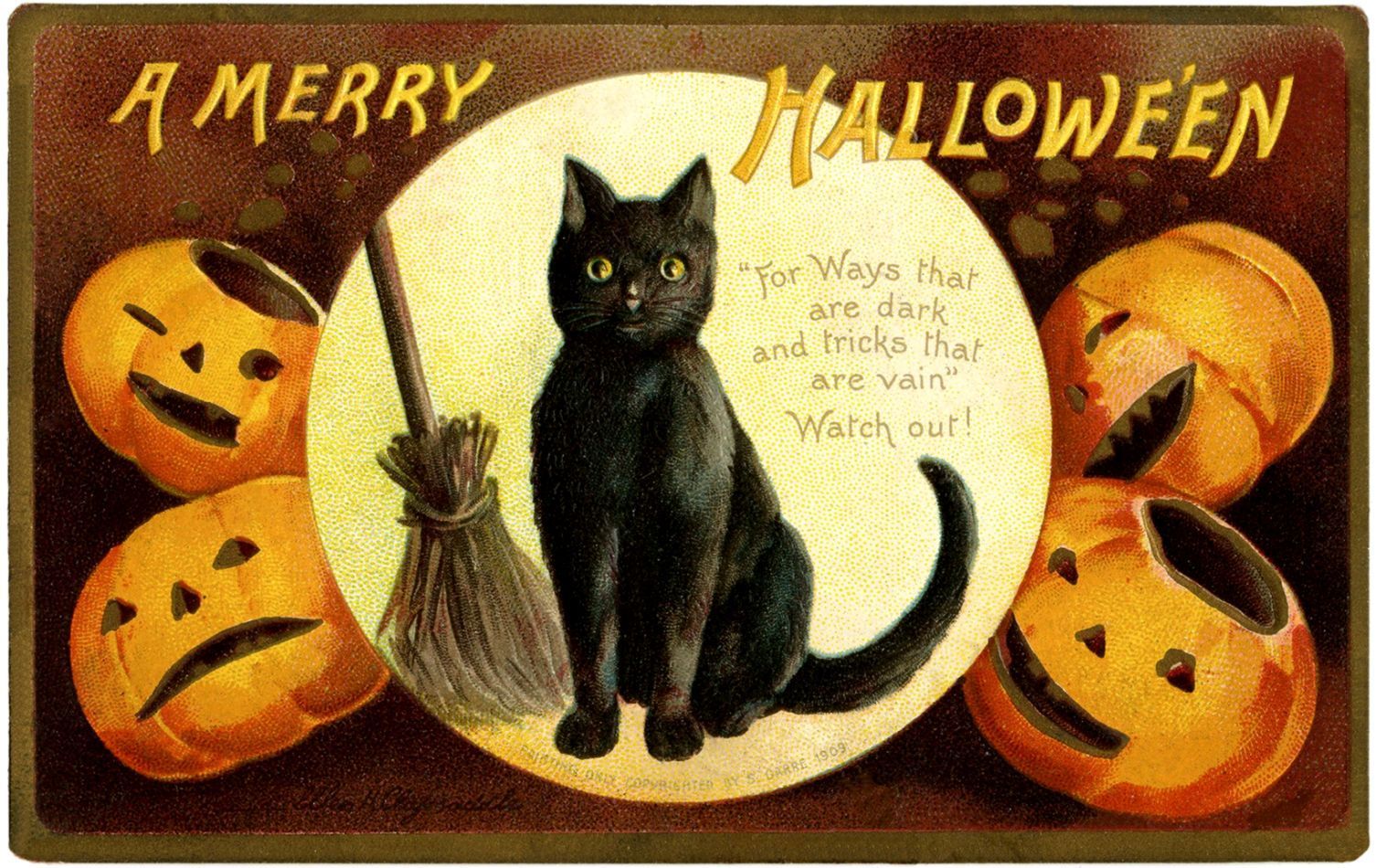 Cute Vintage Halloween Wallpaper, HD Cute Vintage Halloween Background on WallpaperBat
