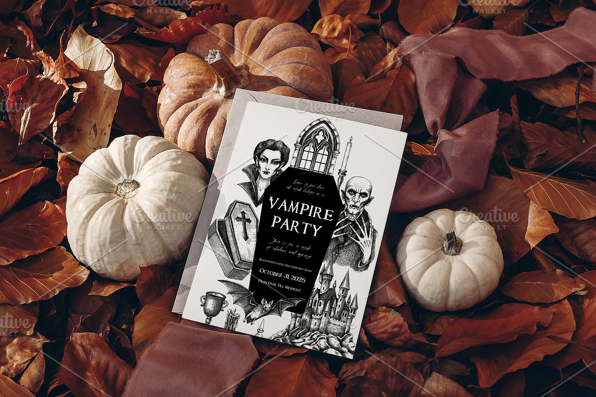 Gothic Halloween. Hand Drawn Vectors