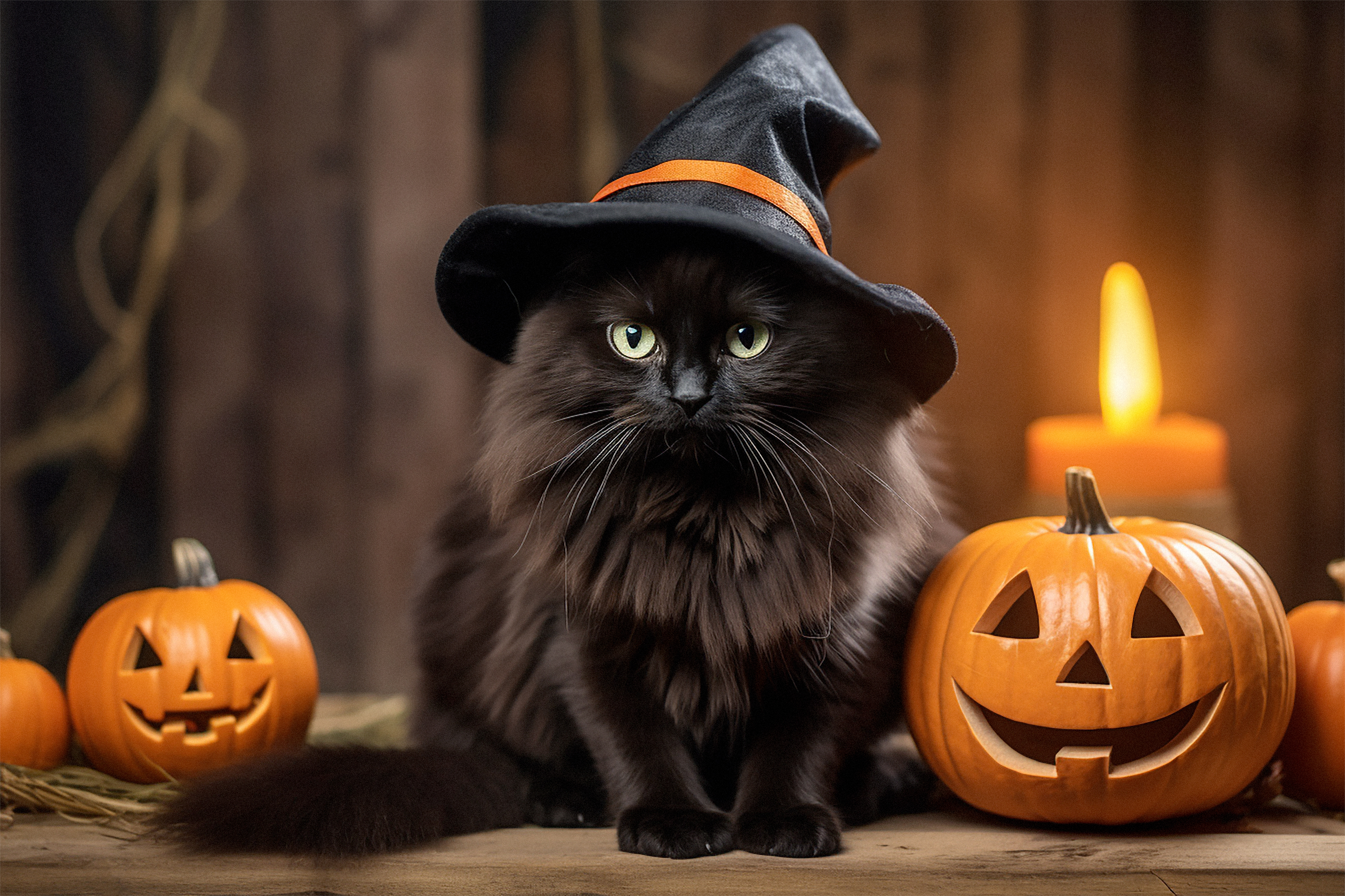 The Cat Witch Royalty Free HD and Image
