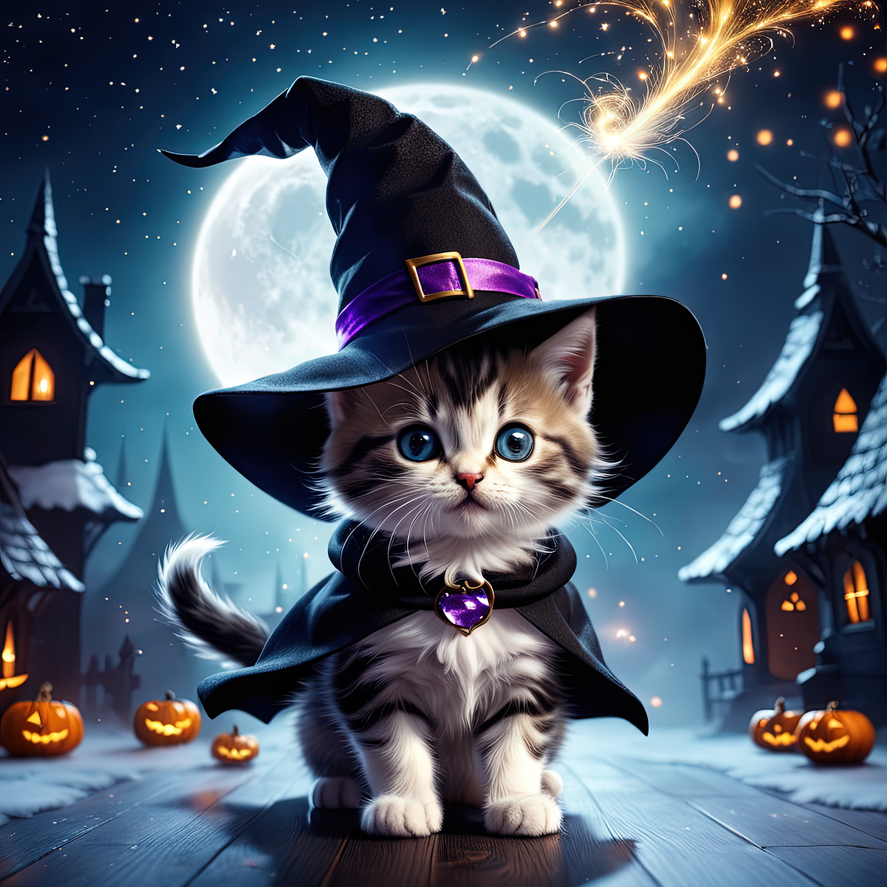 Download Cat Witch Halloween. Royalty Free Stock Illustration Image