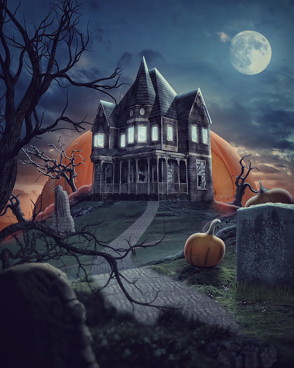 Free Haunted Building & Haunted House Image