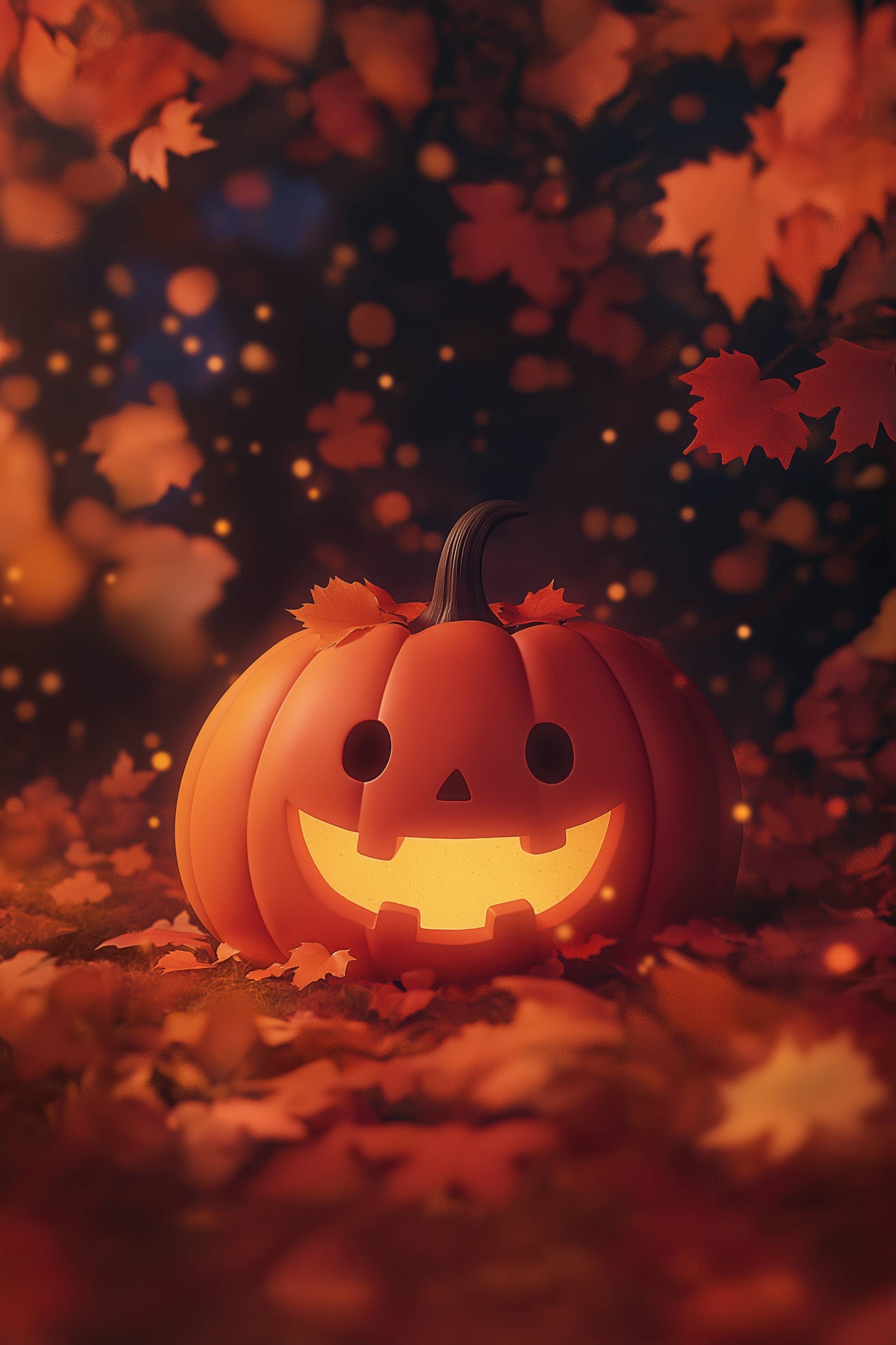 Cute Smiling Halloween Jack O' Lantern. Free Halloween Image