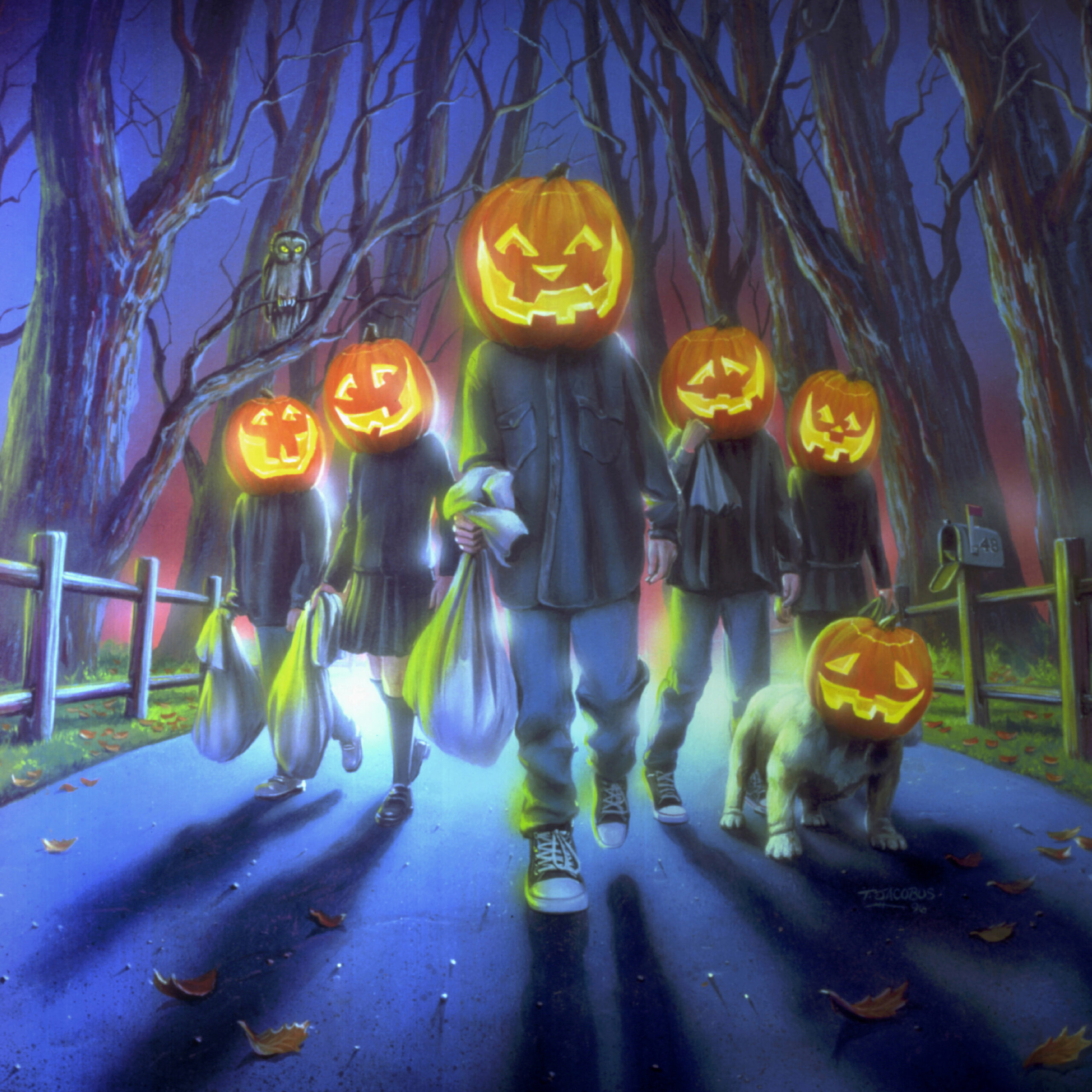 Attack Of The Jack O Lanterns Print