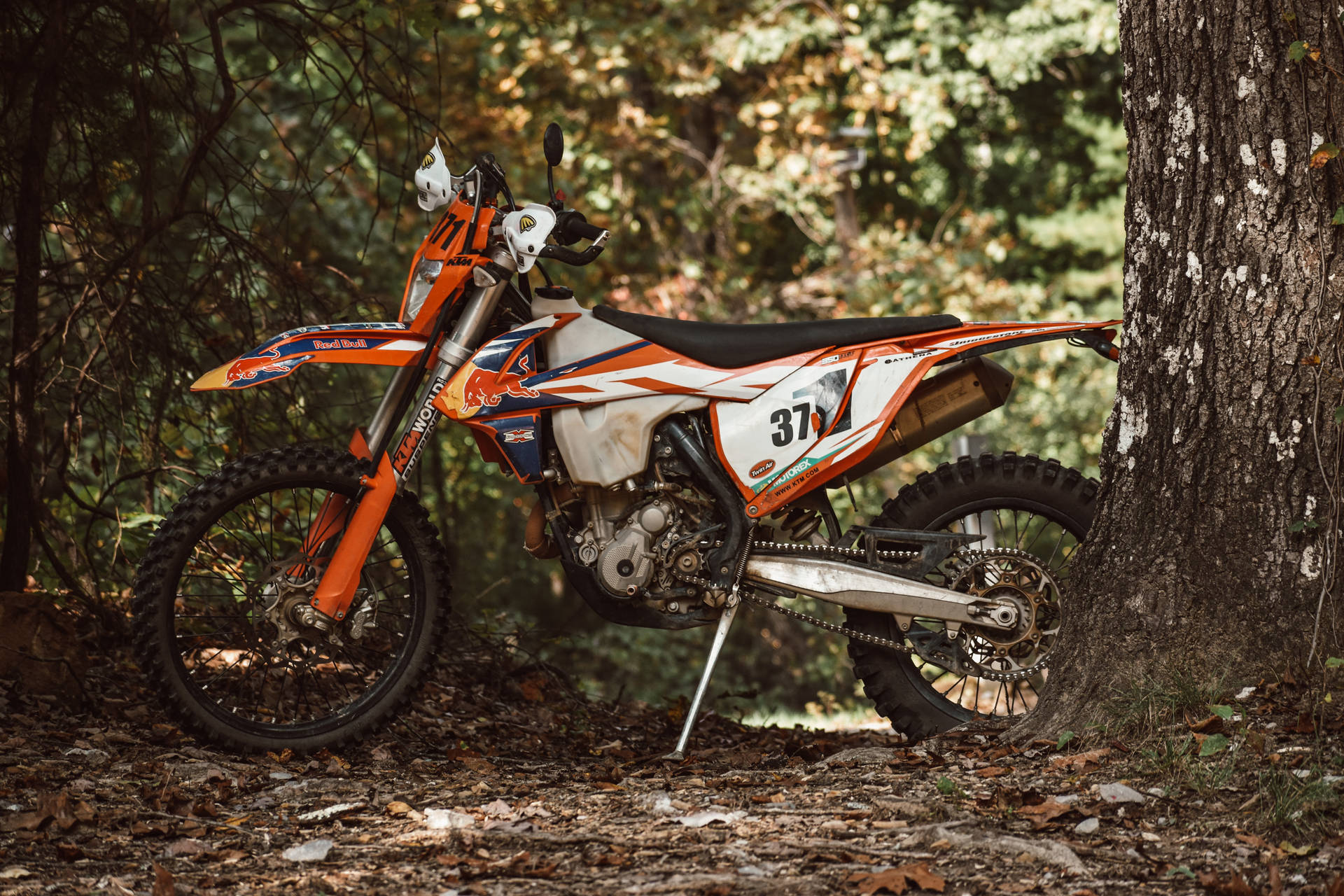 Download White Orange Duke 125 Ktm Bike Wallpaper