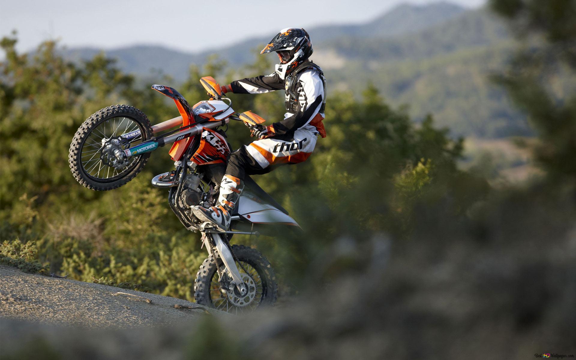 KTM EXC 125 in Offroad Parkour HD wallpaper download