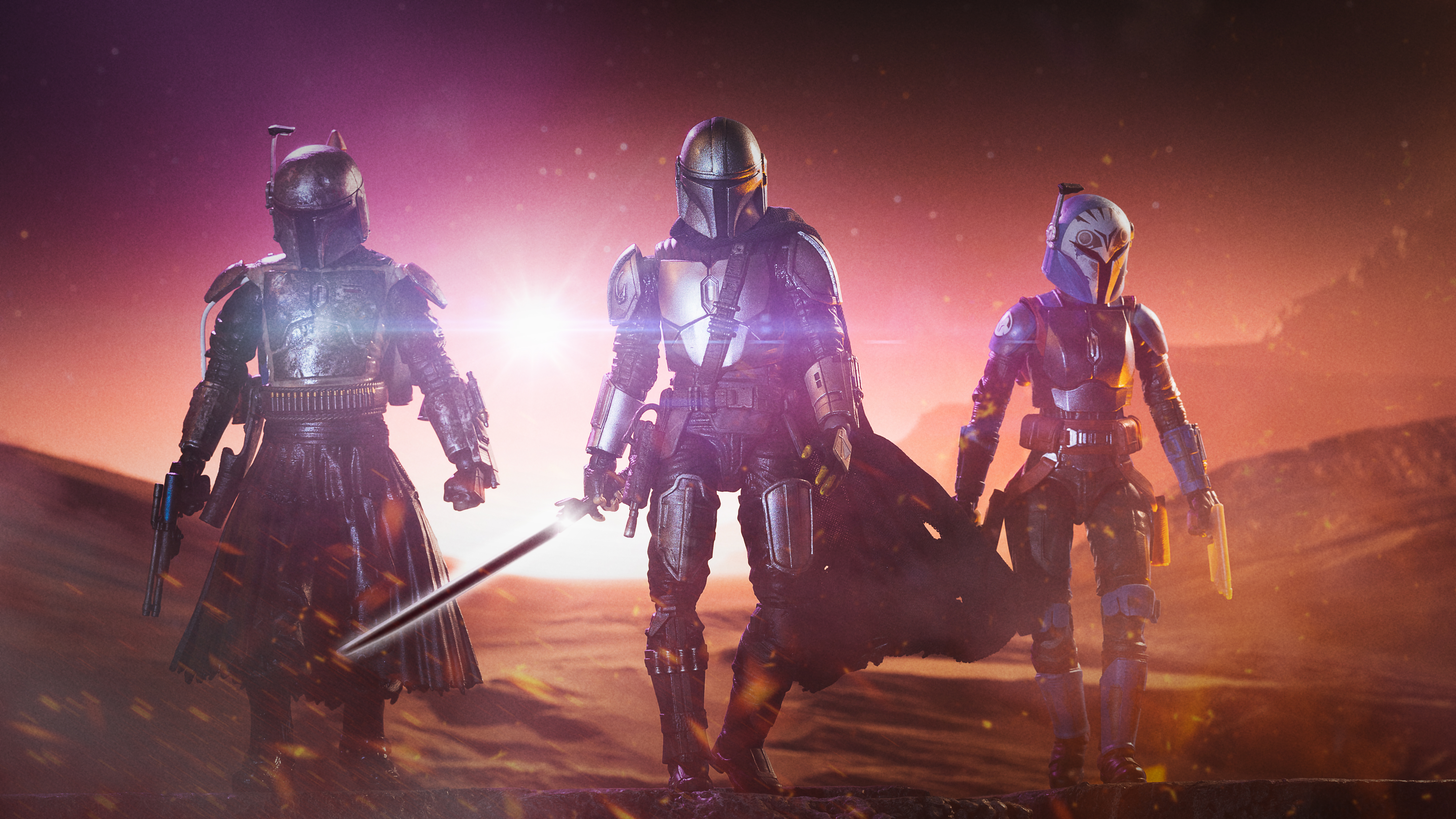 Download The Mandalorian (TV Show) Star Wars Bo Katan Kryze The Mandalorian (Character) Boba Fett Man Made Toy 4k Ultra HD Wallpaper By Marcelo David