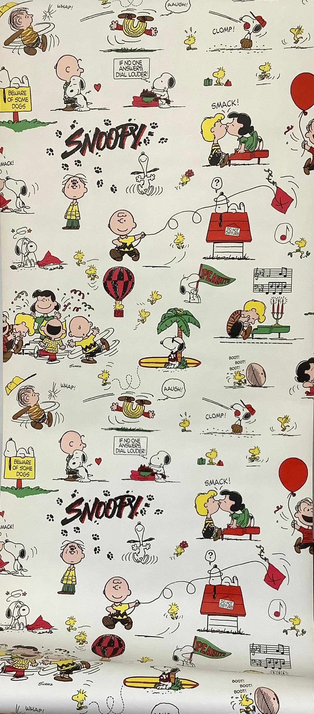 Snoopy Vintage Wallpaper Rare by the Yard Art Wall
