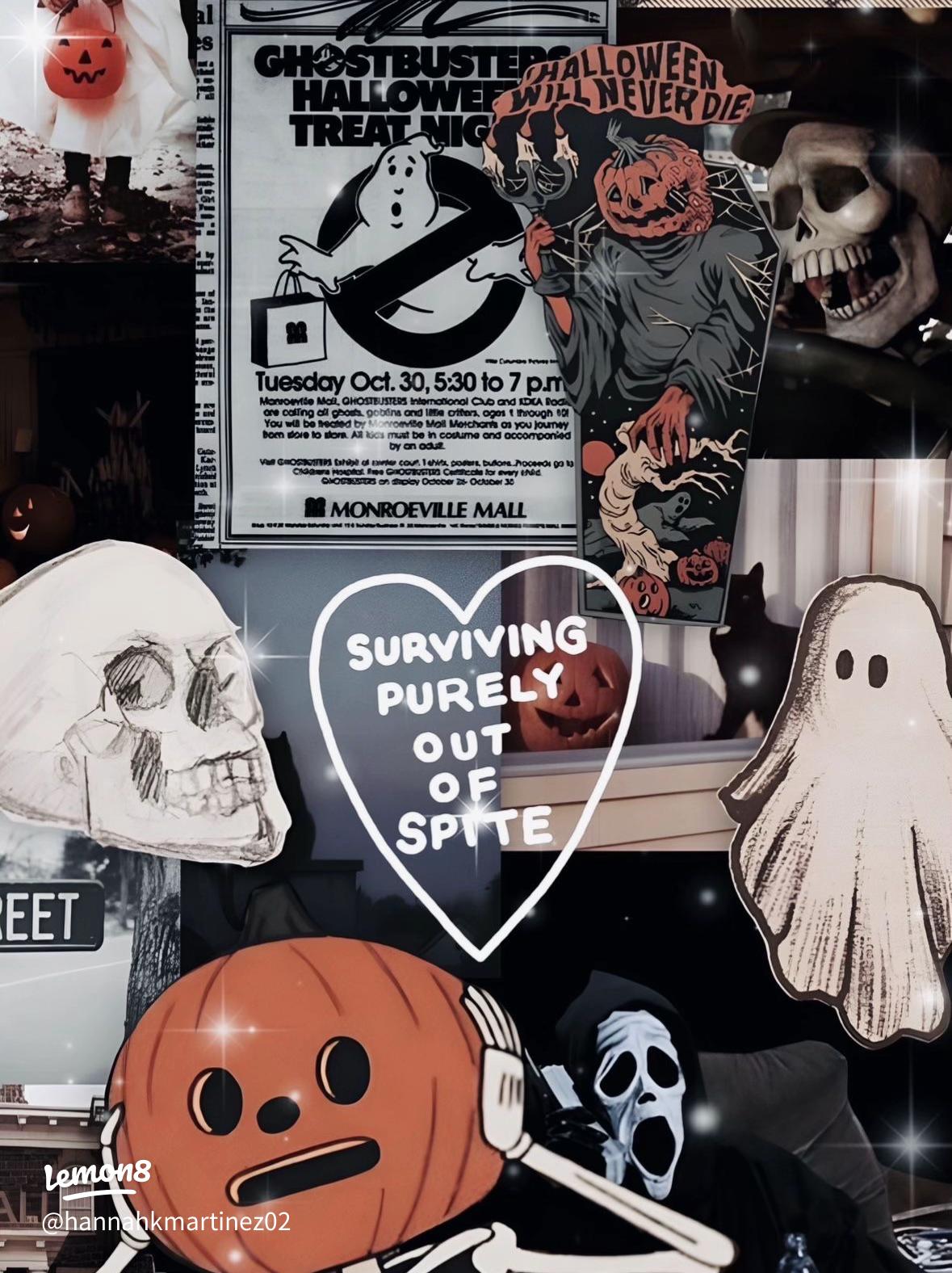Spooktacular Halloween Moodboard Wallpaper