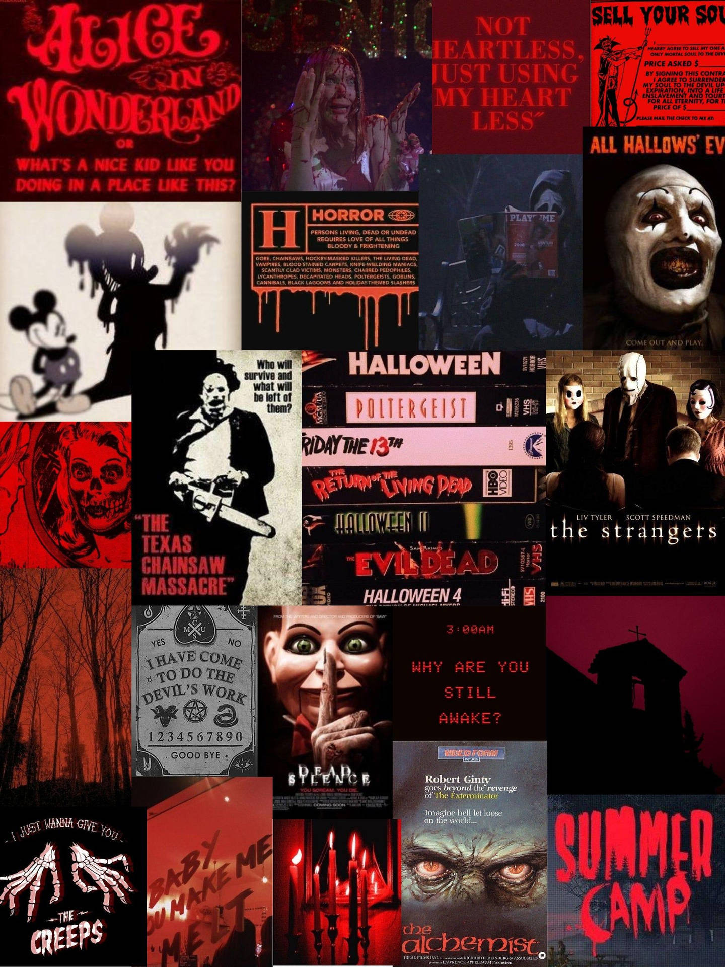 Horror Movie Collage Wallpaper