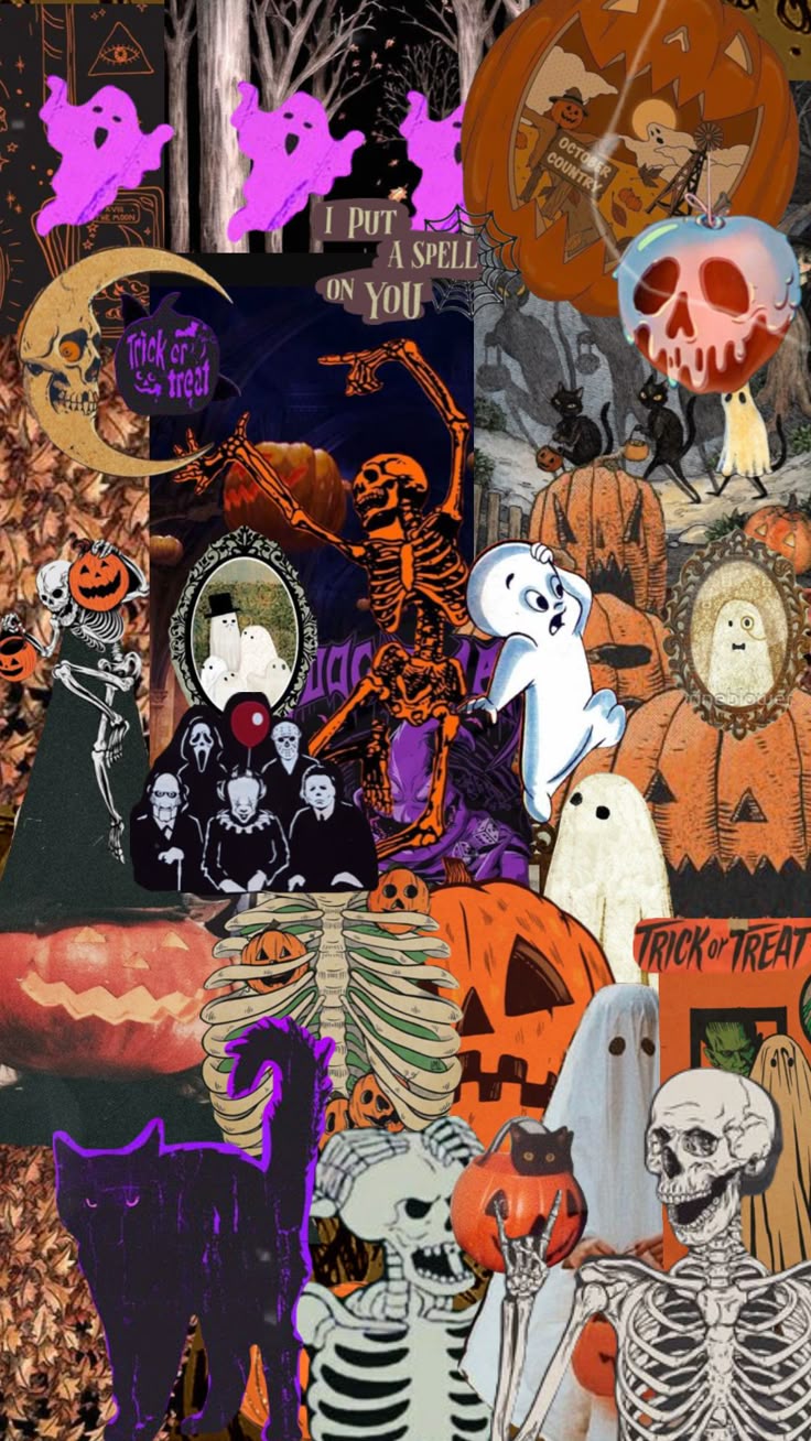 halloweenaesthetic #halloween #collages #halloweencollage #spookyse. Halloween wallpaper cute, Halloween wallpaper iphone, Halloween wallpaper iphone background