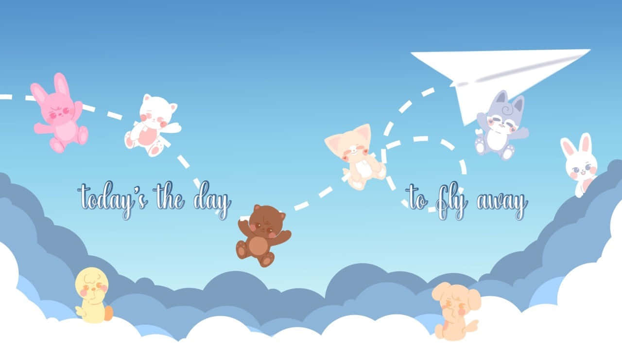 Download Skzoo Characters Flying High Wallpaper