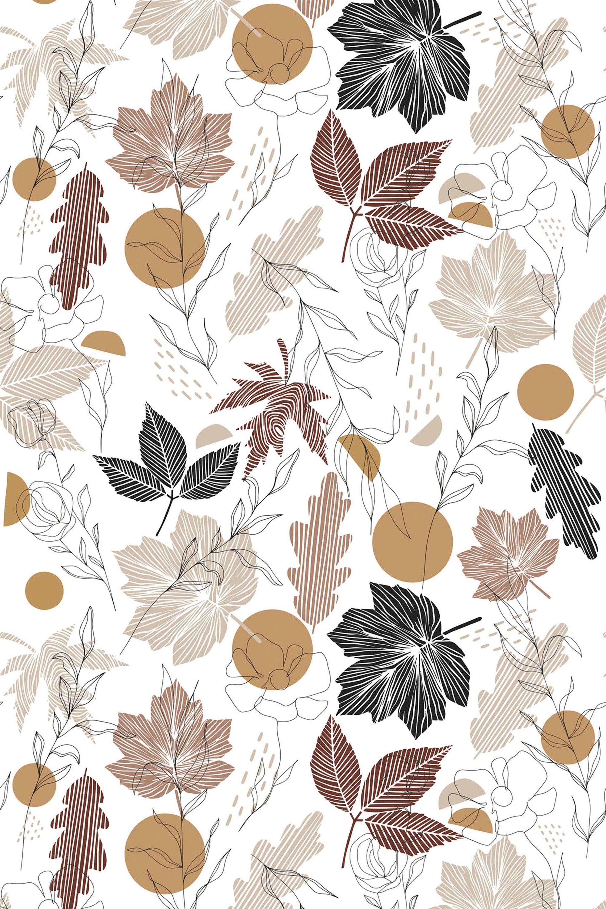 Boho Autumn Removable or Traditional Wallpaper