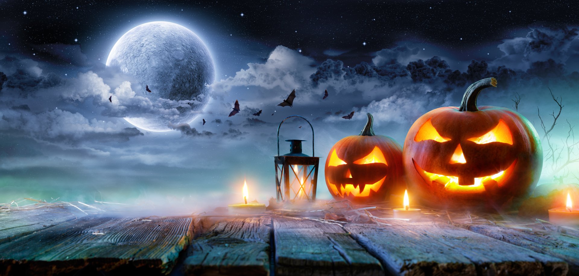 8K Ultra HD Halloween Jack O' Lantern Nightscape Celebration