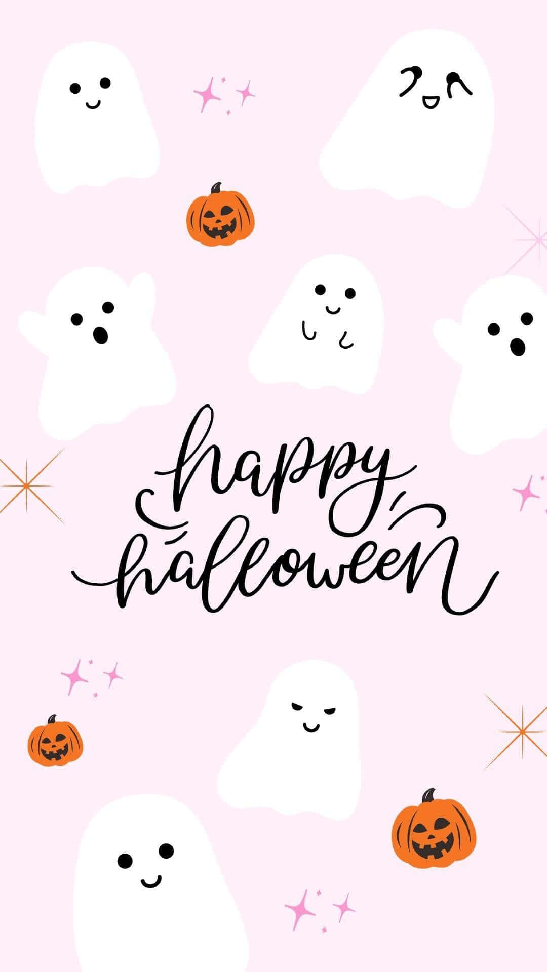 Download Girly Cute Halloween Ghosts Wallpaper