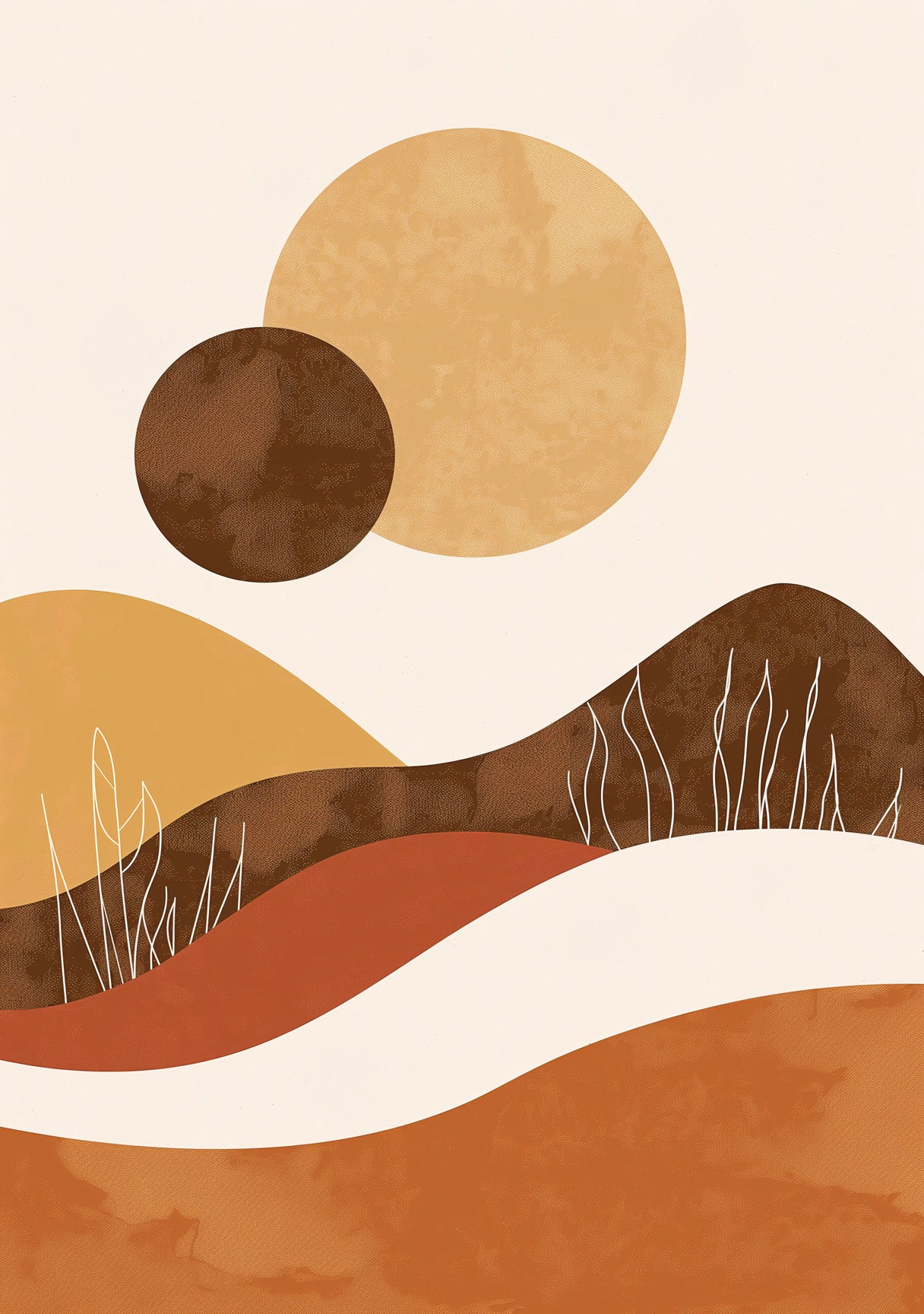 Desert Landscape Minimalist Wall Art