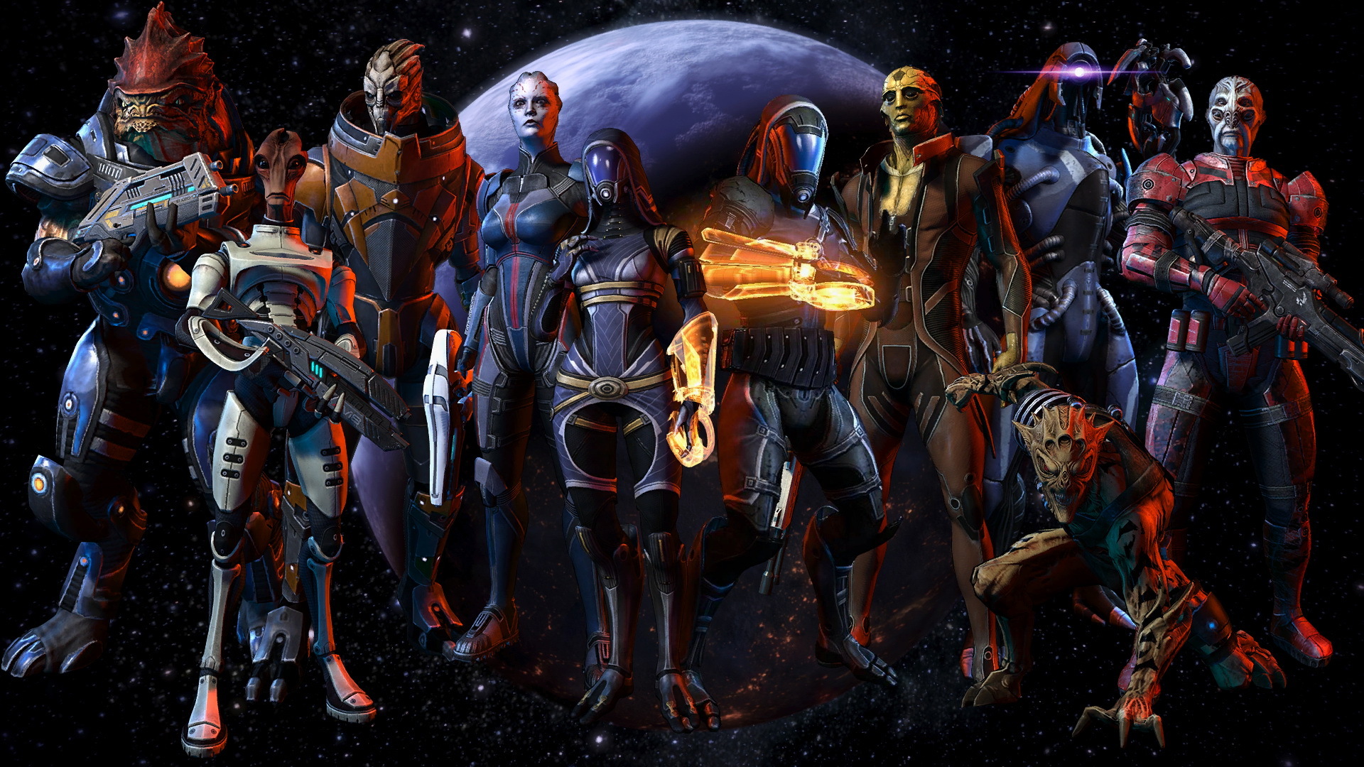 Wallpaper game, mass effect, multiplayer, quarian, turian for mobile and desktop, section игры, resolution 1920x1080