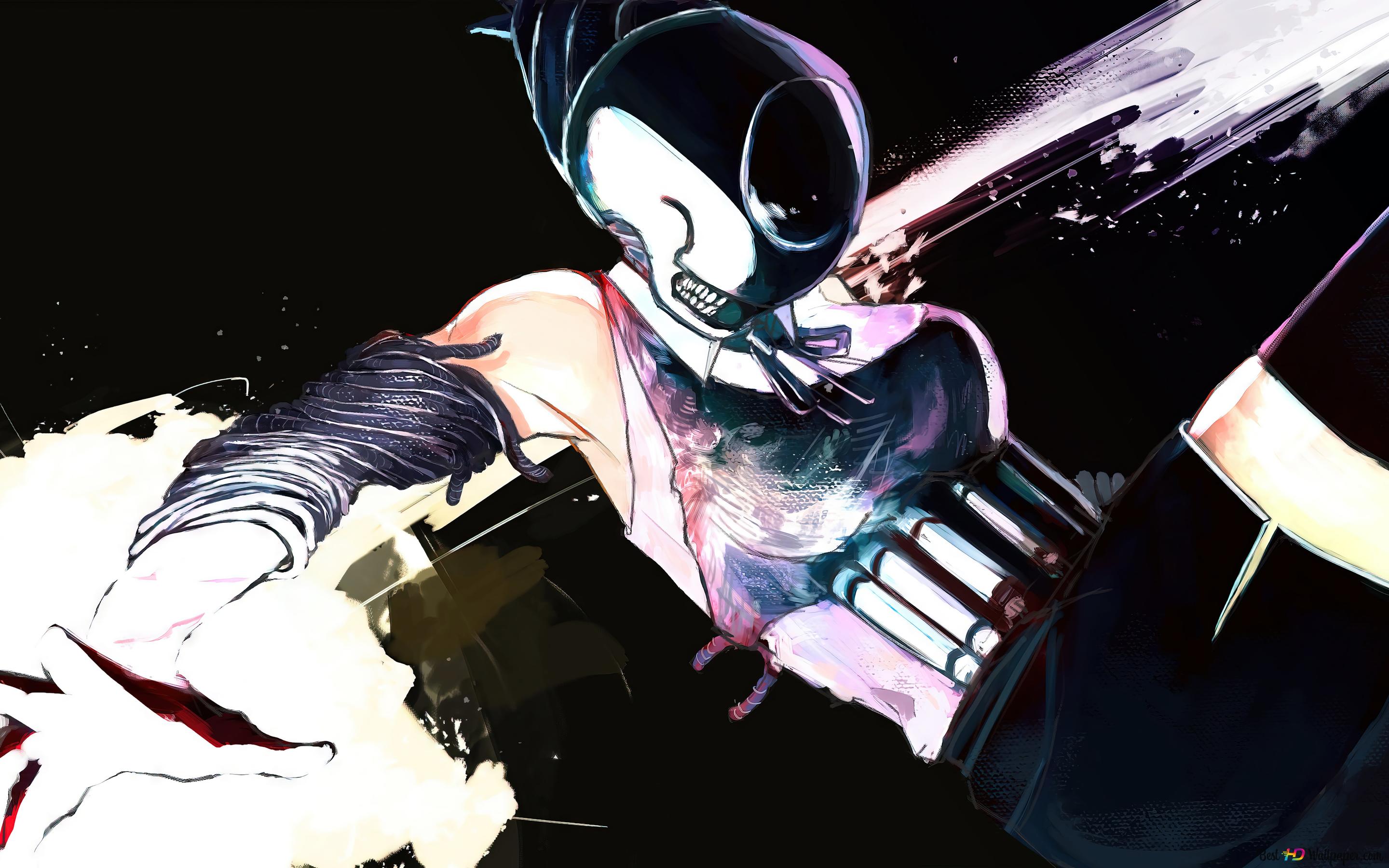 Reze bomb devil hybrid from Chainsaw man anime 4K wallpaper download